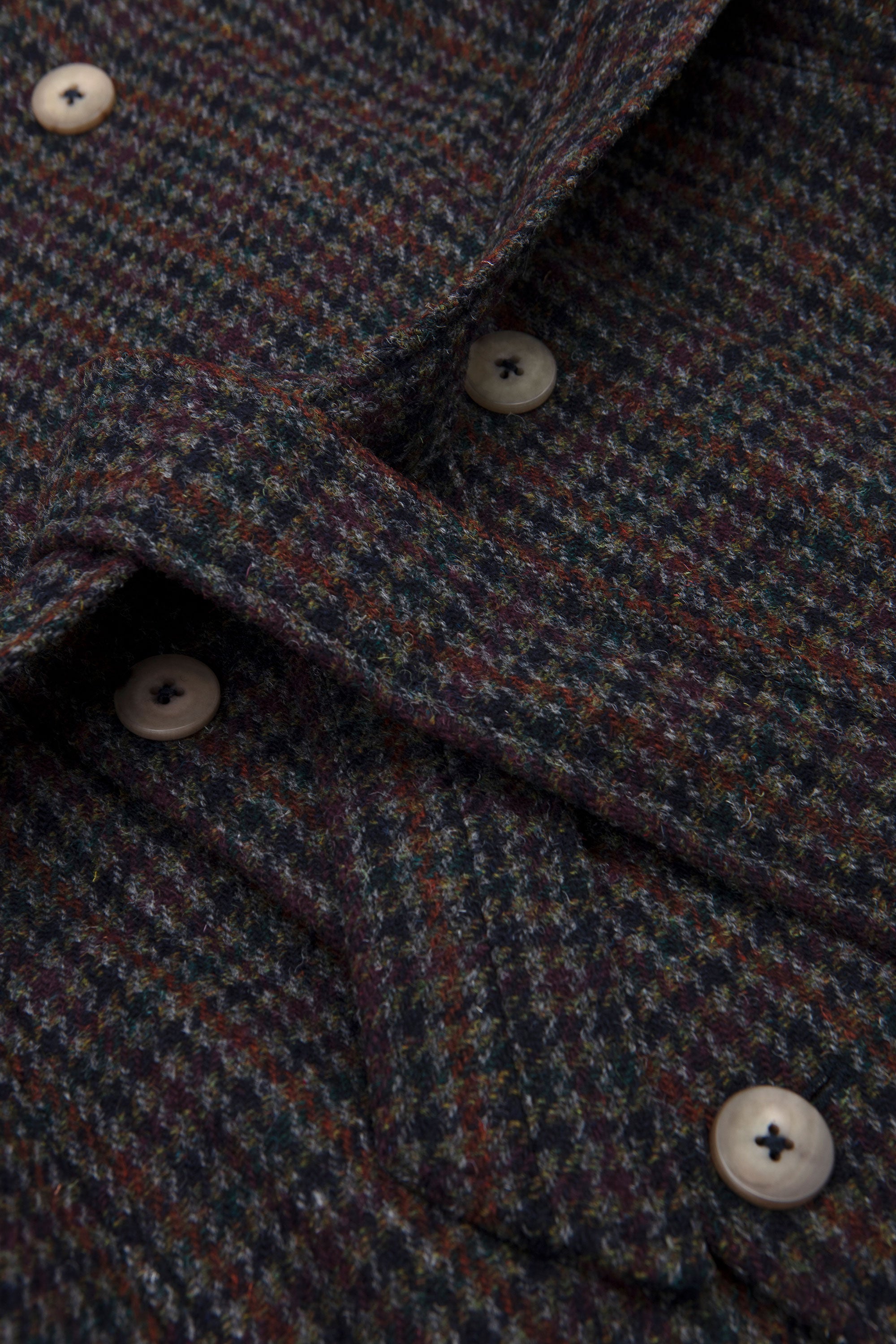 Grandad Coat Navy Houndstooth