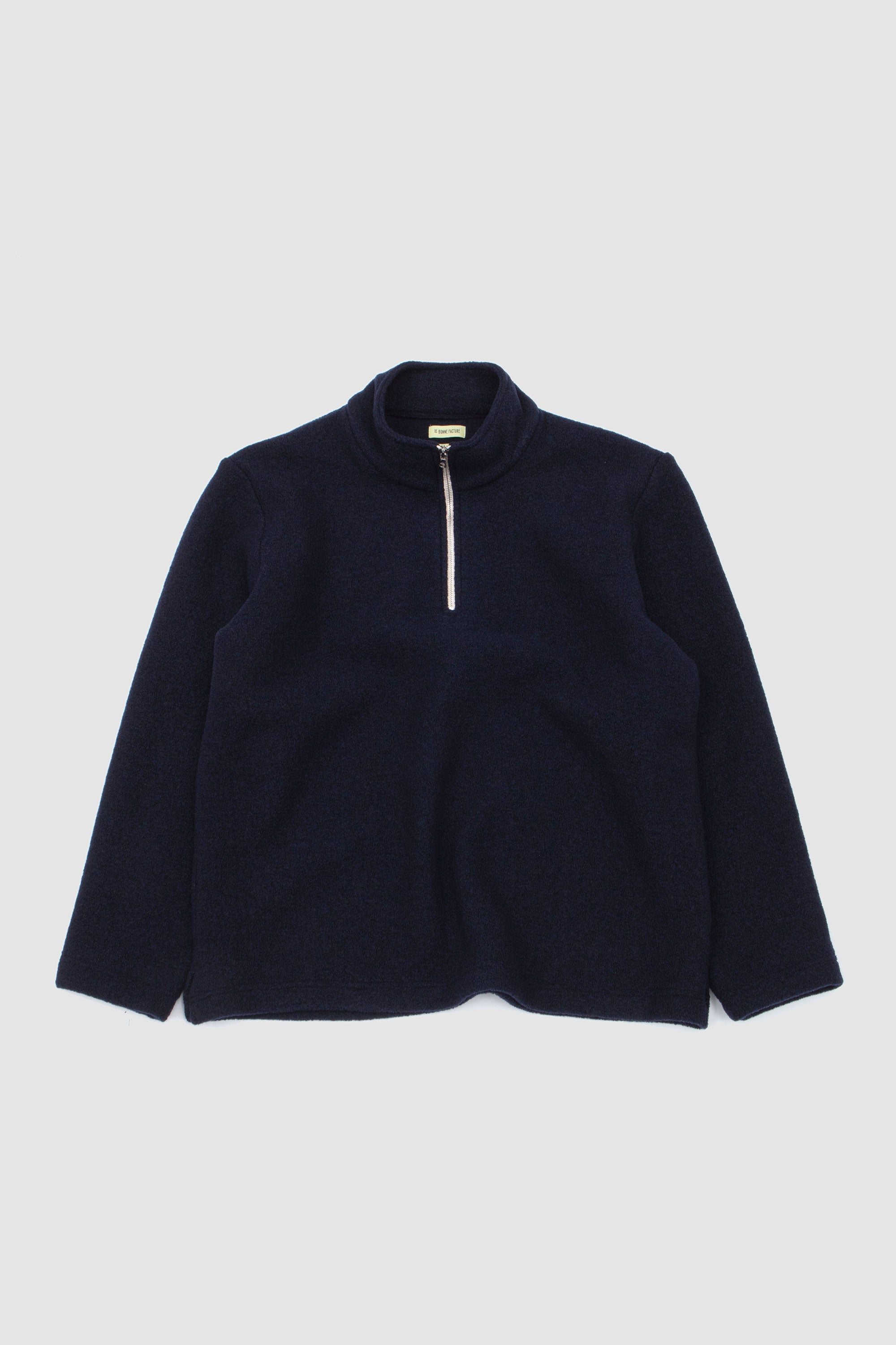 Half Zipped Pullover Blue Green