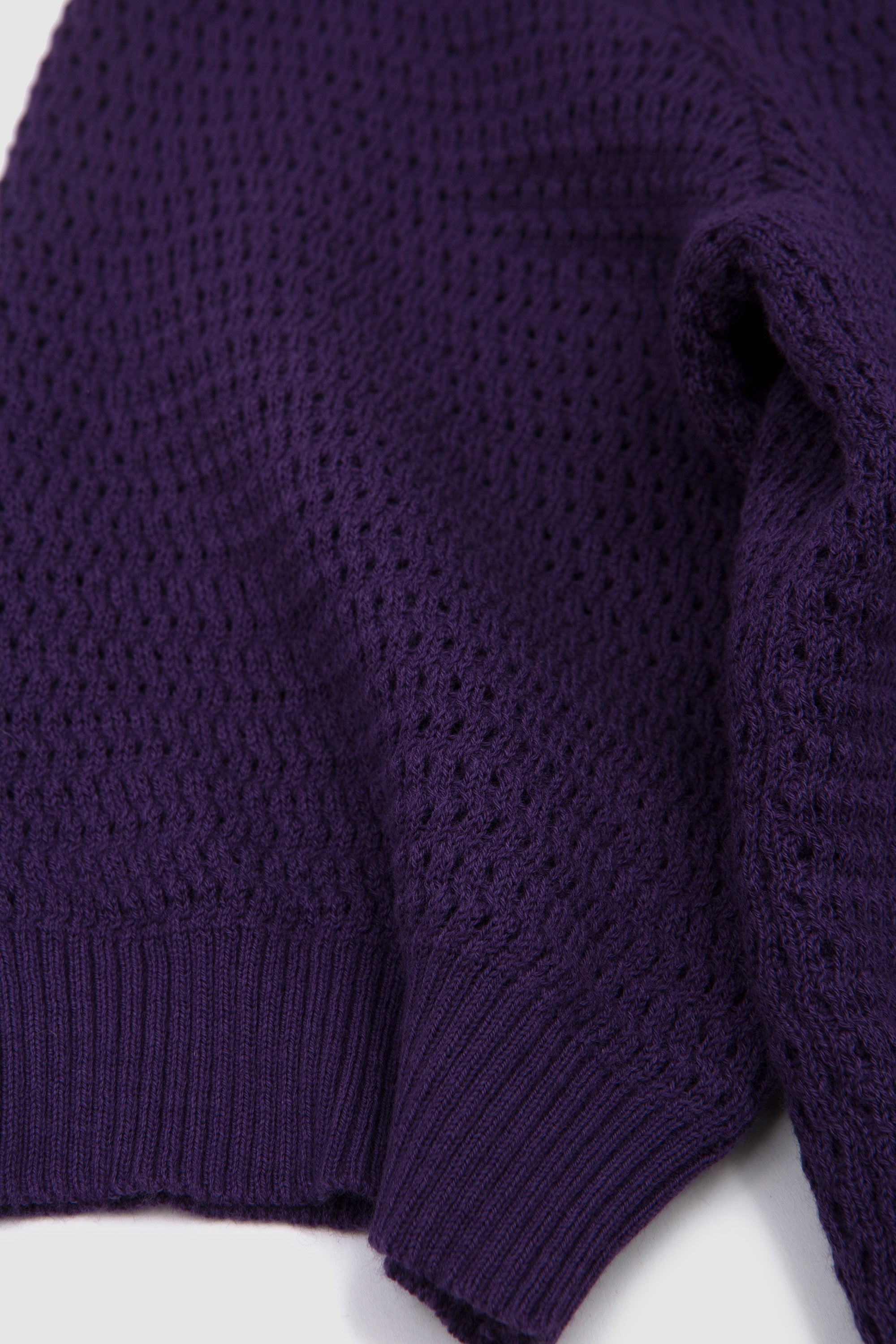 Honeycomb Knitted Polo Petunia Purple
