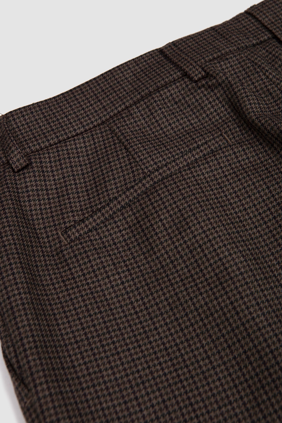 One Pleat Trousers Olive Puppytooth_3