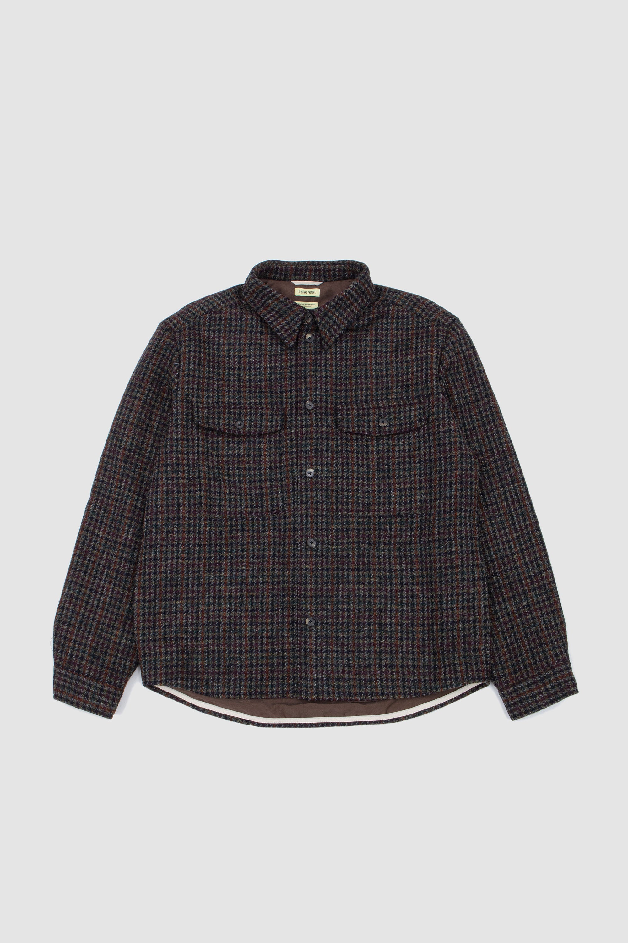 Overshirt Brick Red Houndstooth_1