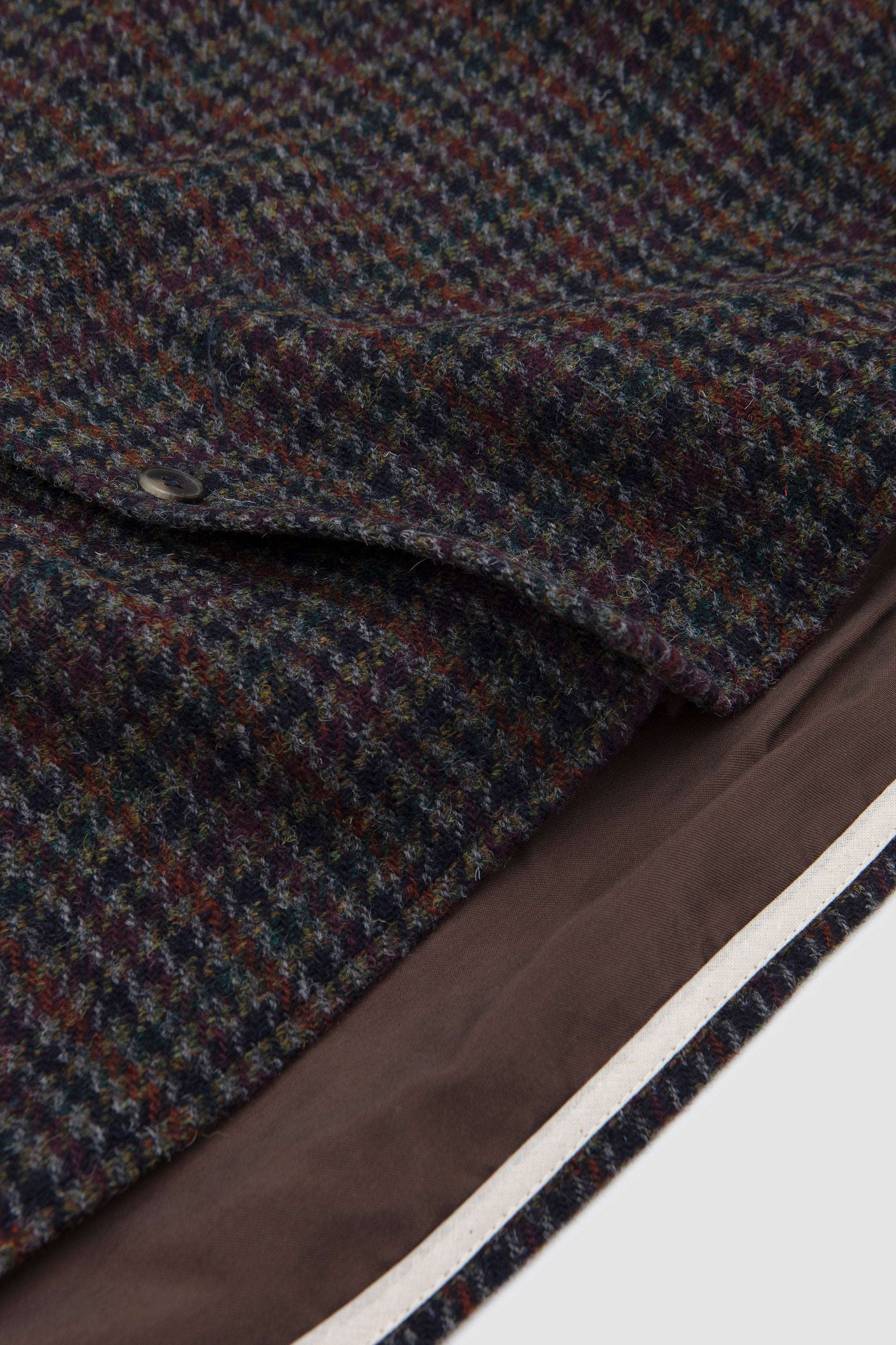 Overshirt Brick Red Houndstooth