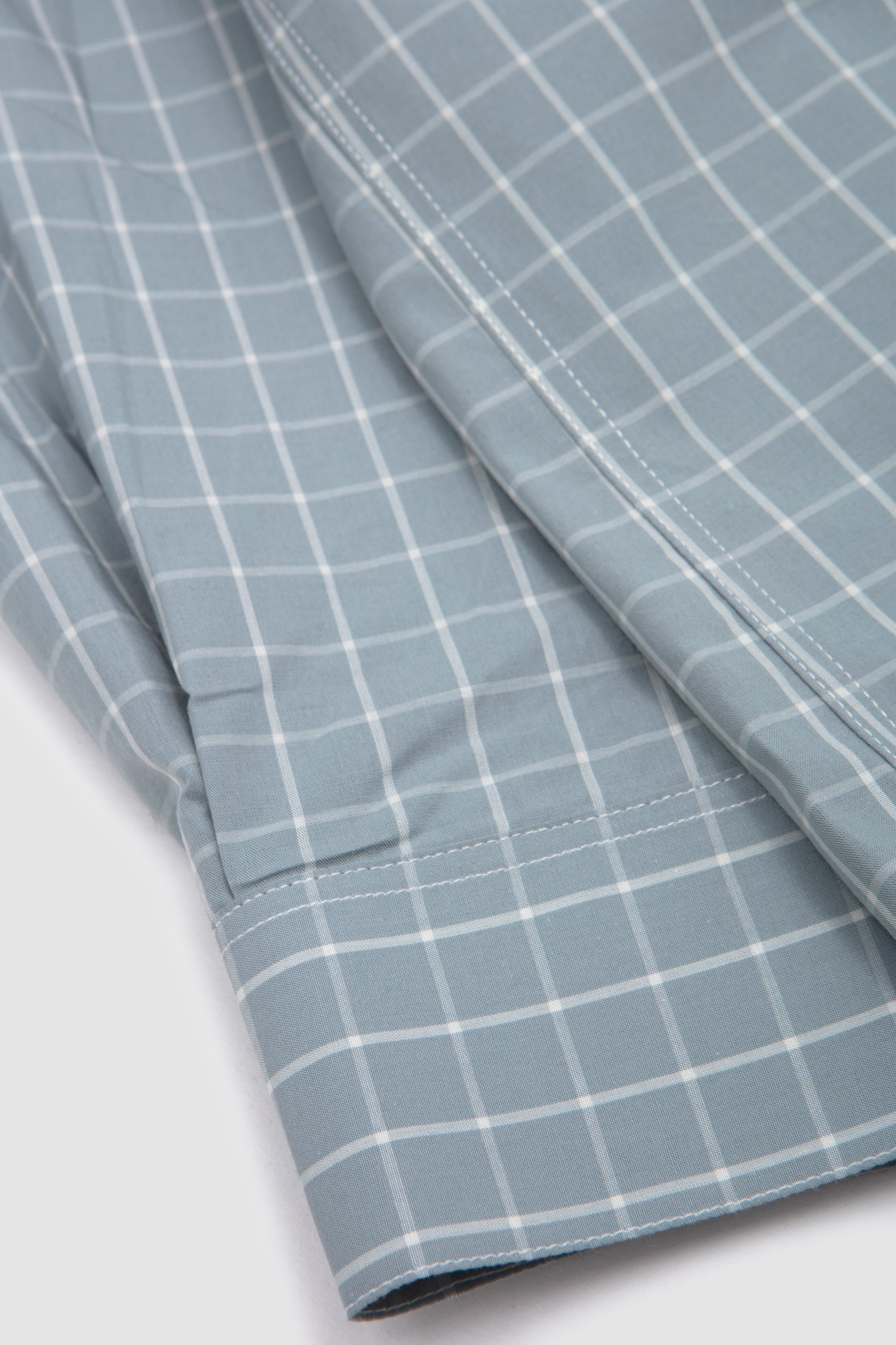 Oversized Shirt Sky Blue Windowpane Check_3
