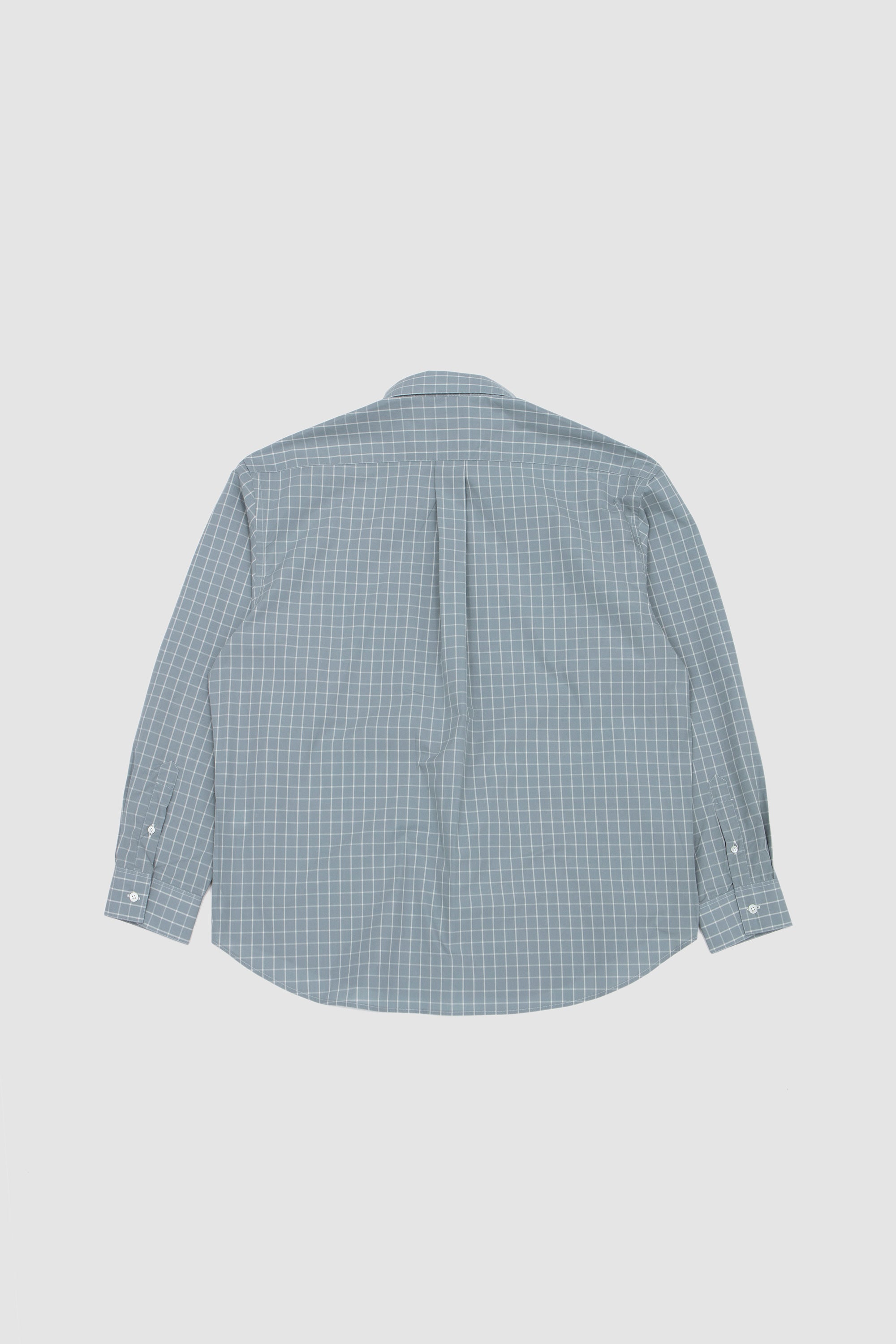 Oversized Shirt Sky Blue Windowpane Check_4