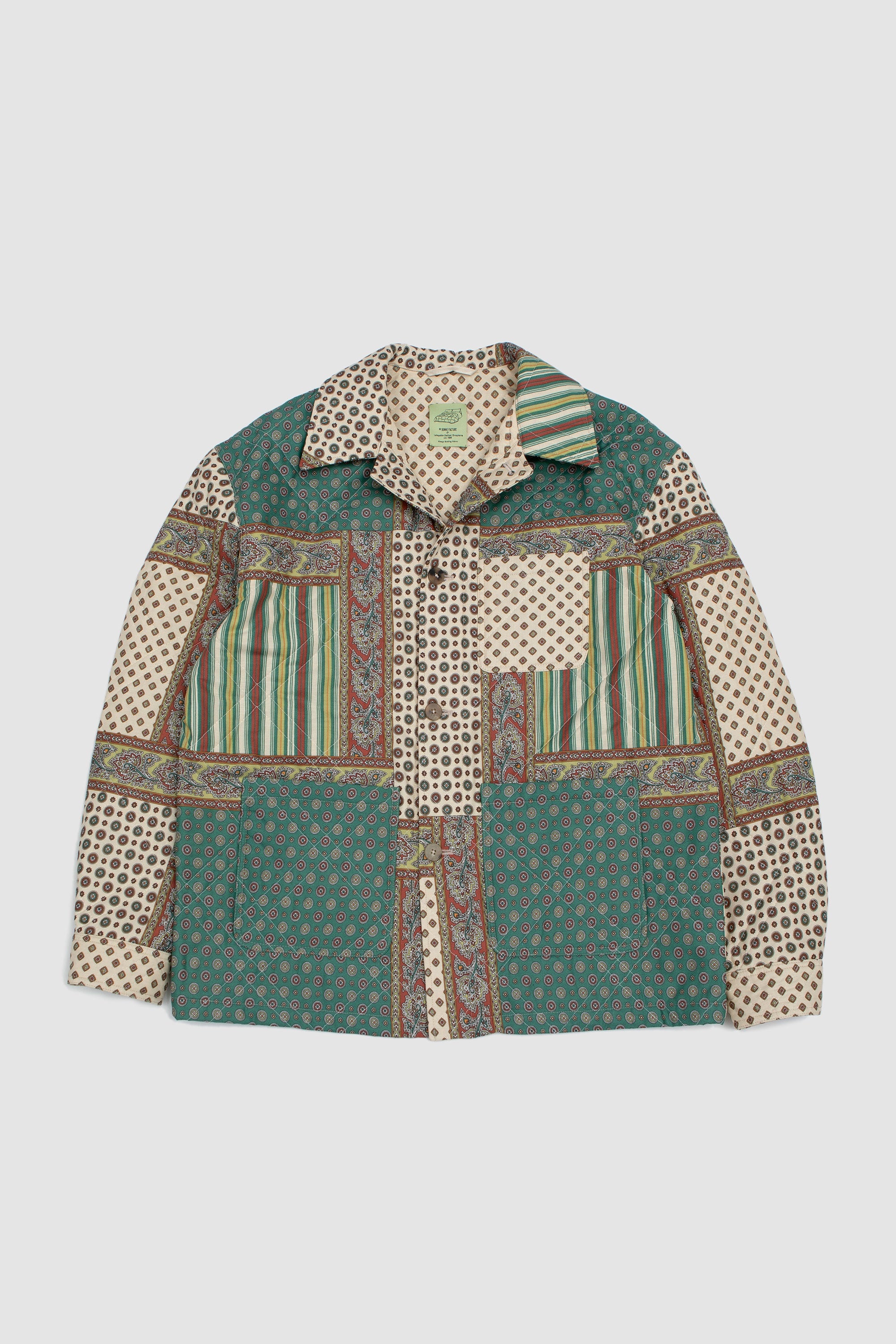 Padded Work Jacket Provencal Patchwork Print