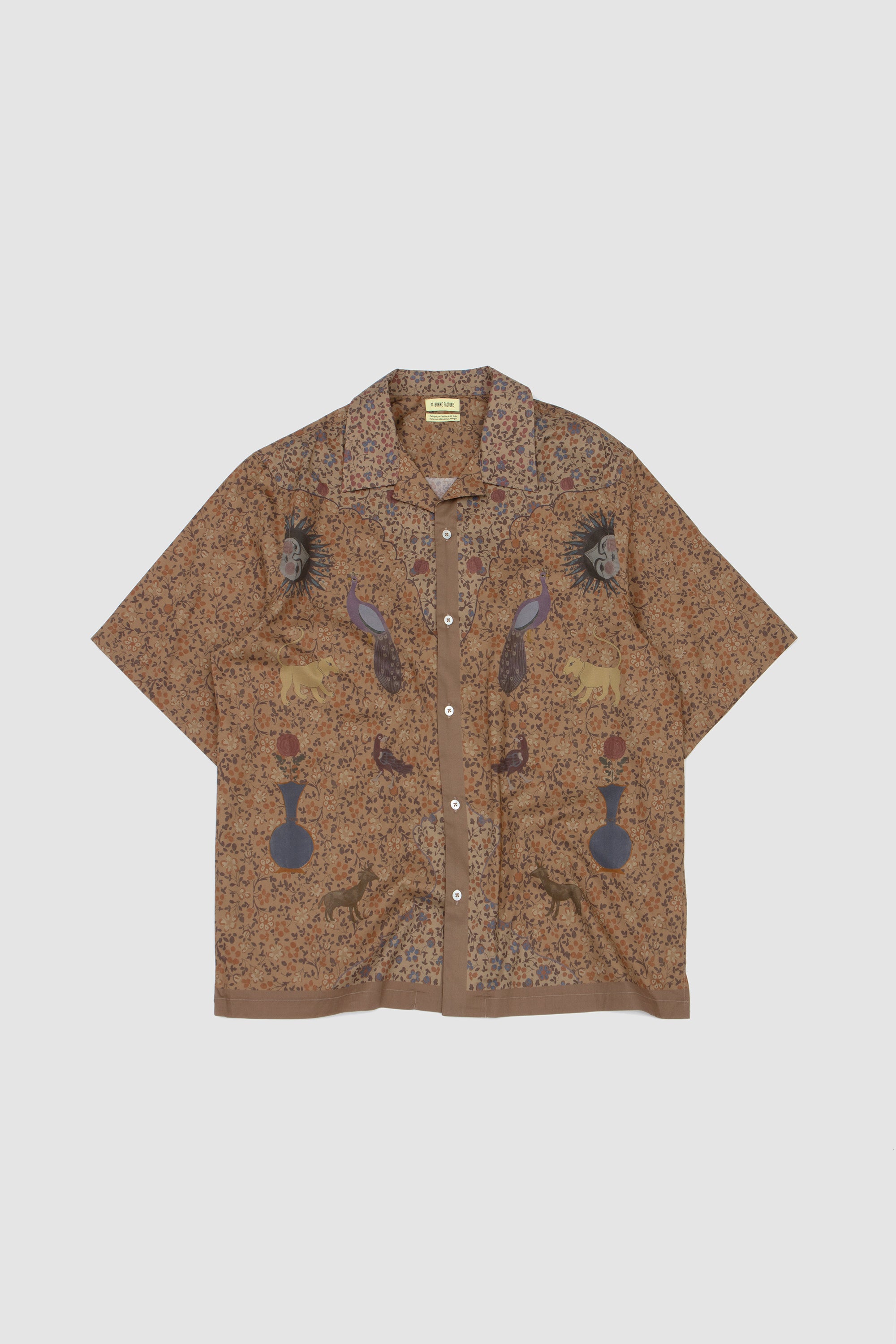 Printed Shirt Biblical Animals Almond_1