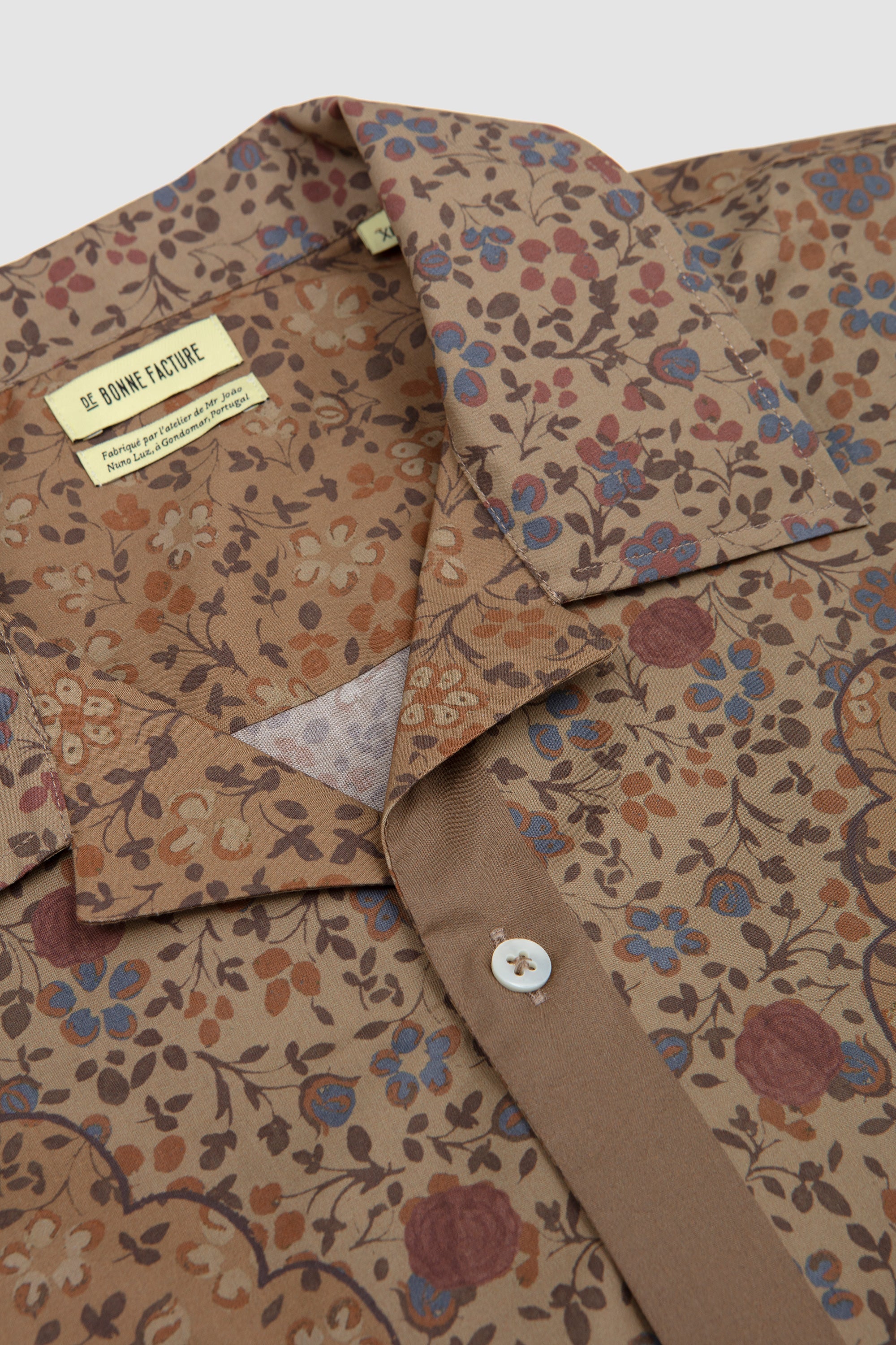 Printed Shirt Biblical Animals Almond