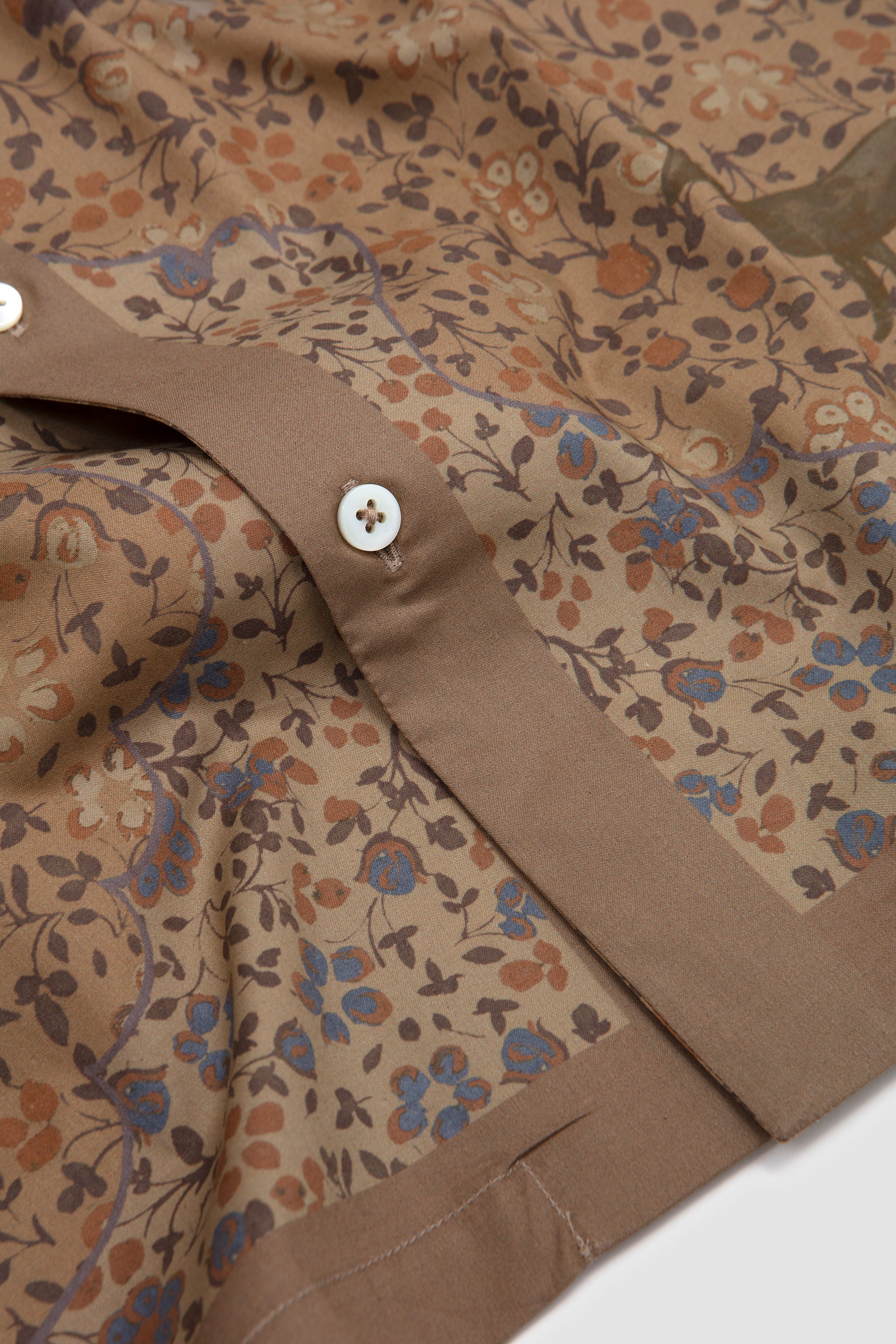 Printed Shirt Biblical Animals Almond