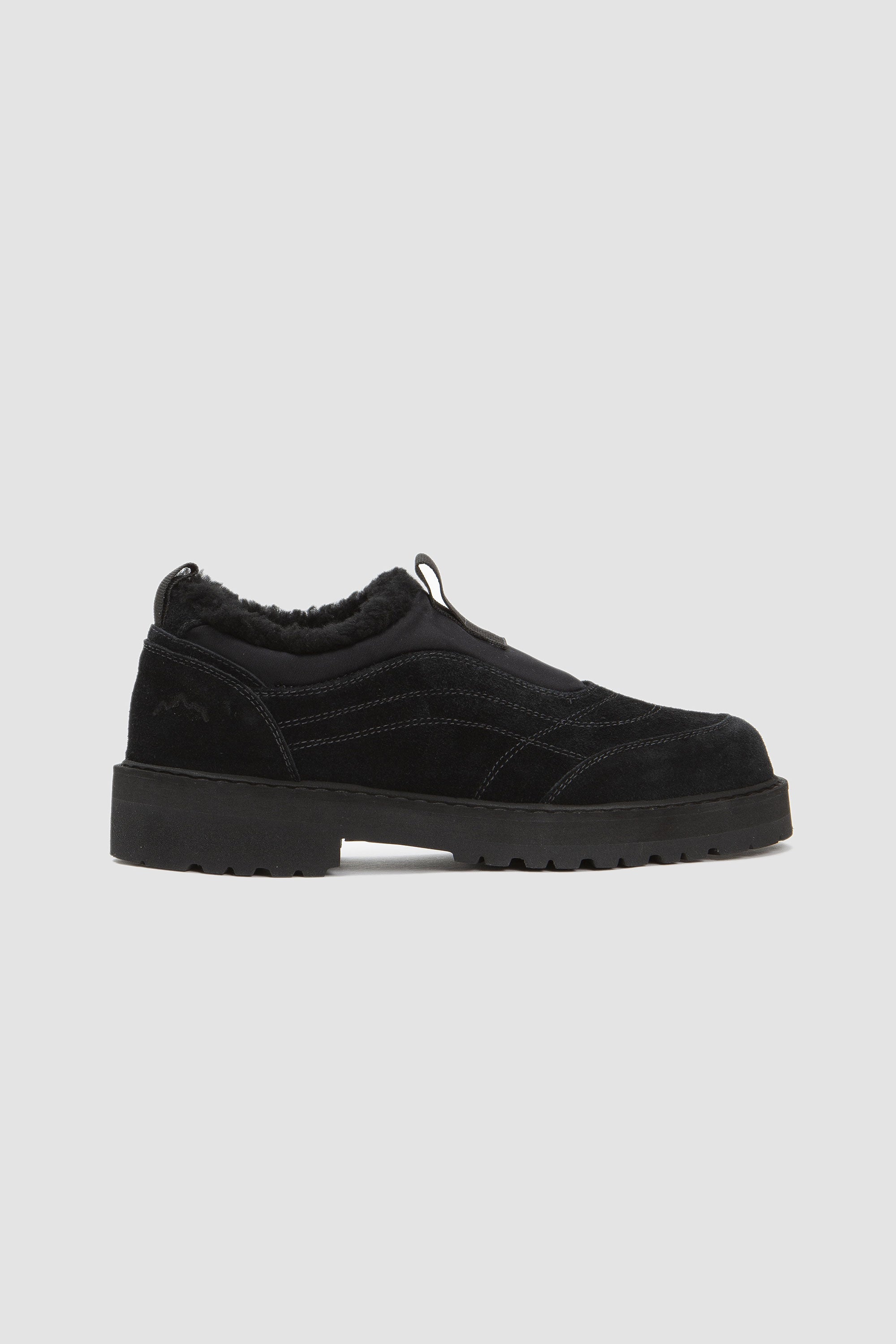 Lauro Shearling Black Suede
