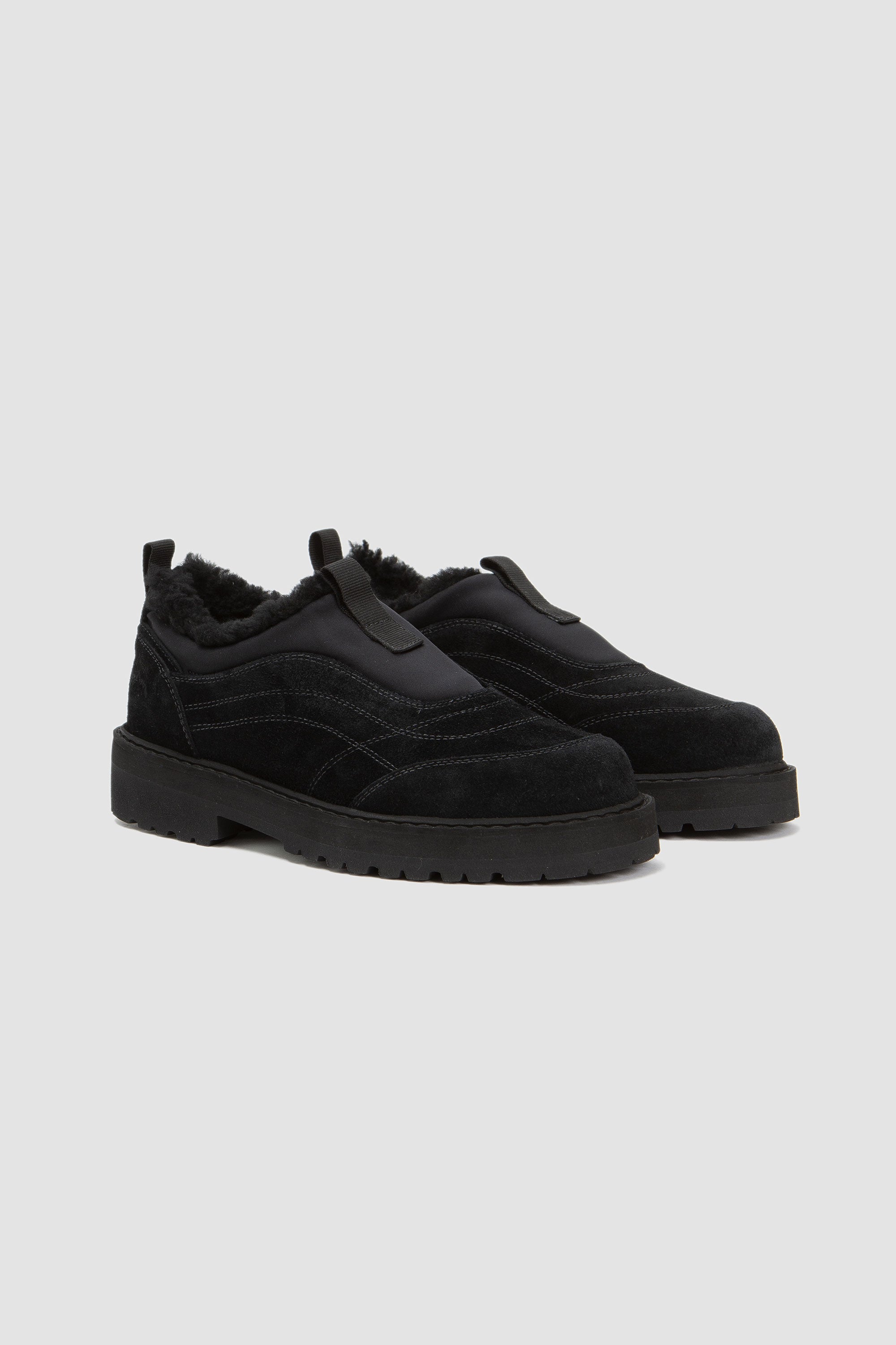 Lauro Shearling Black Suede_2