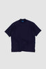 SPORTIVO STORE_Cotton Mock Neck Pocket T-Shirt Blue