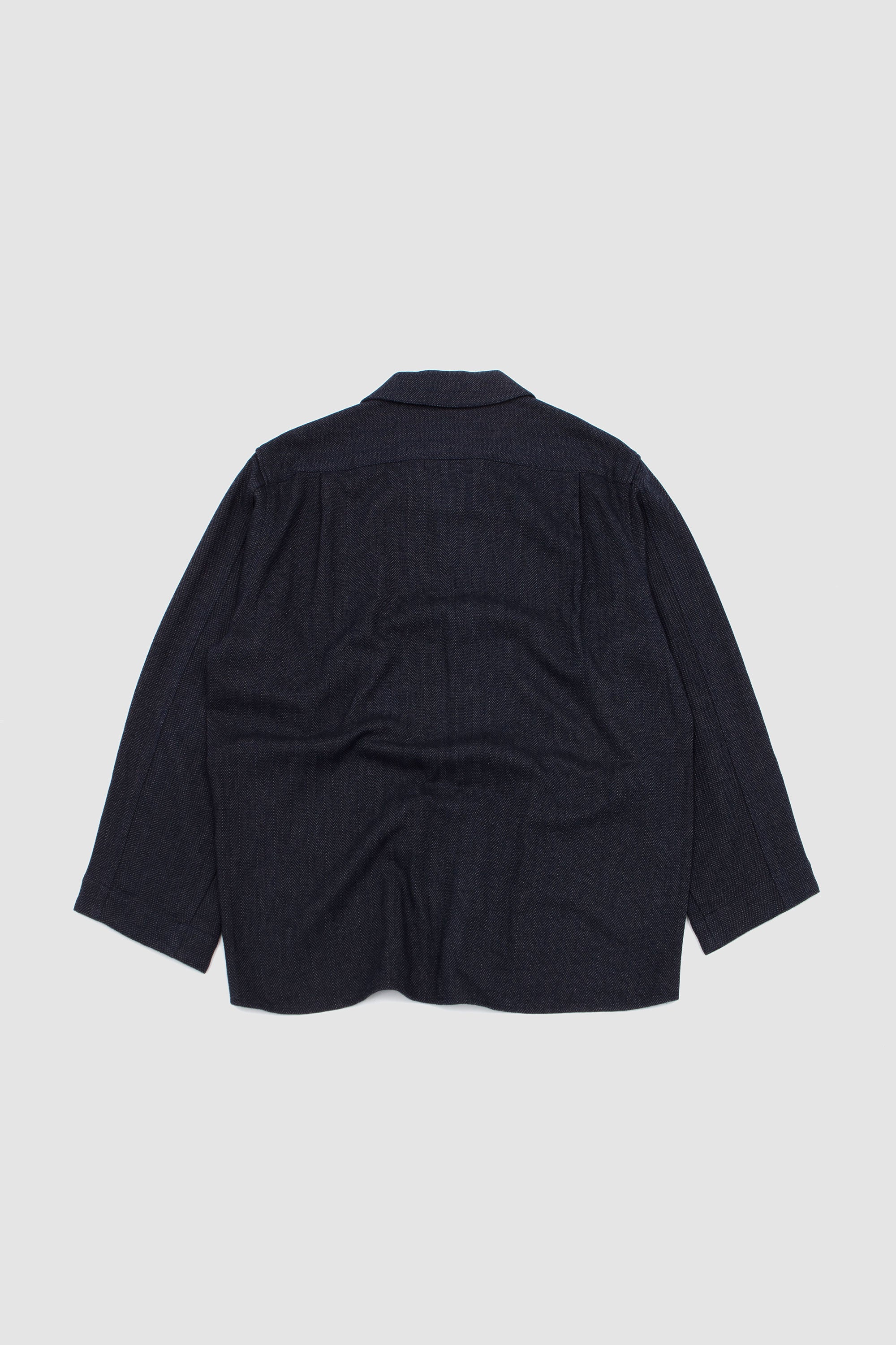 Denim Cotton Oversized Shirt Navy_4