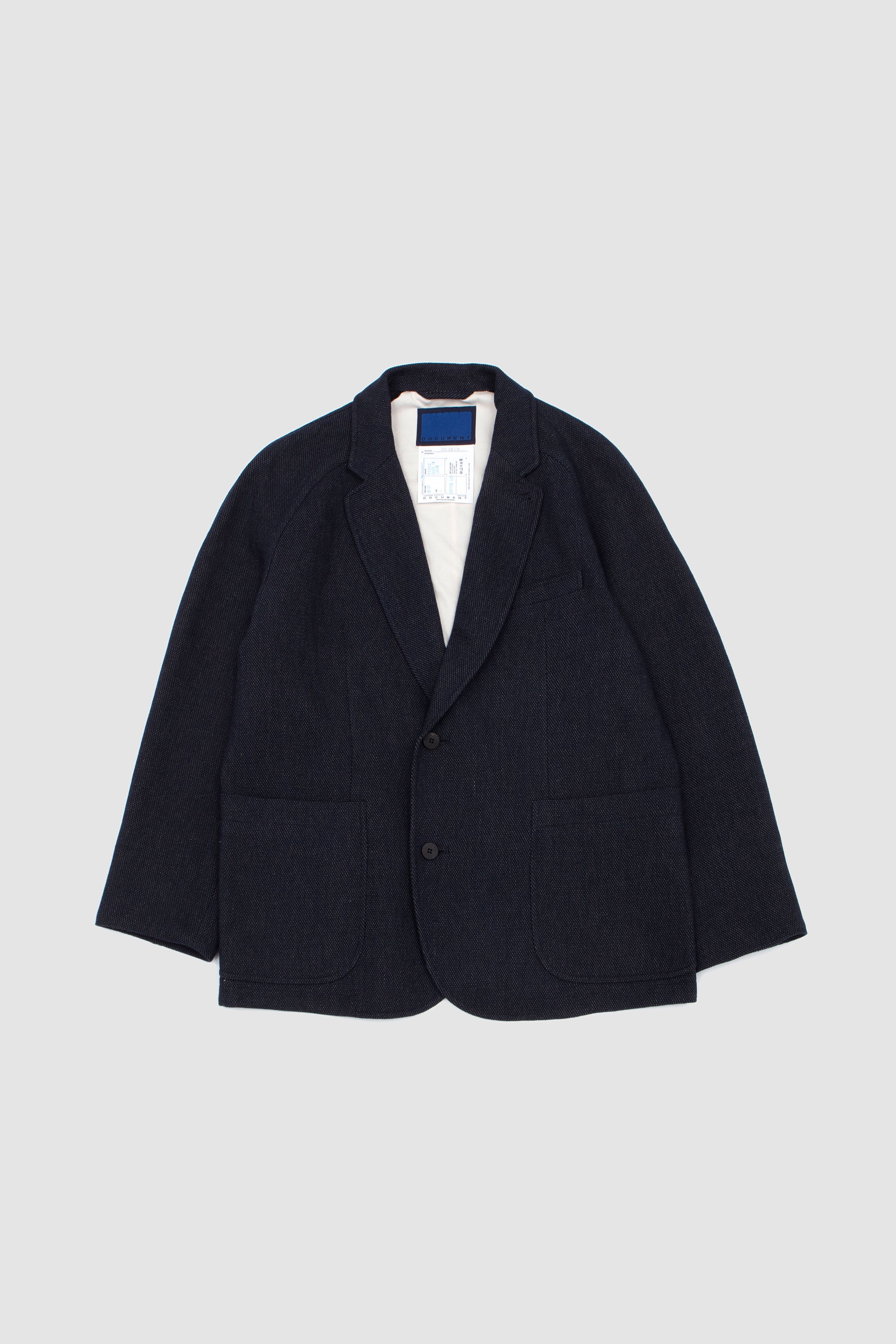 Denim Cotton Raglan Jacket Navy