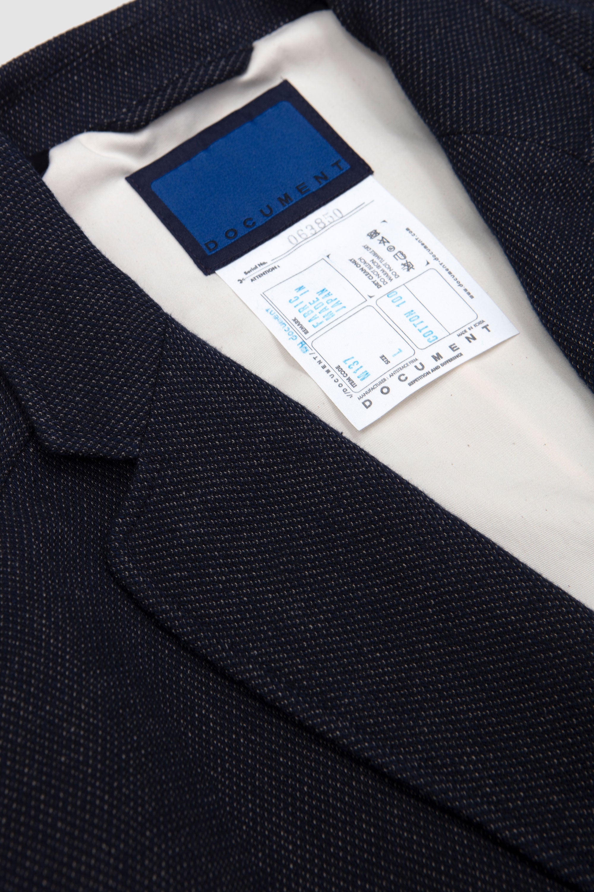 Denim Cotton Raglan Jacket Navy