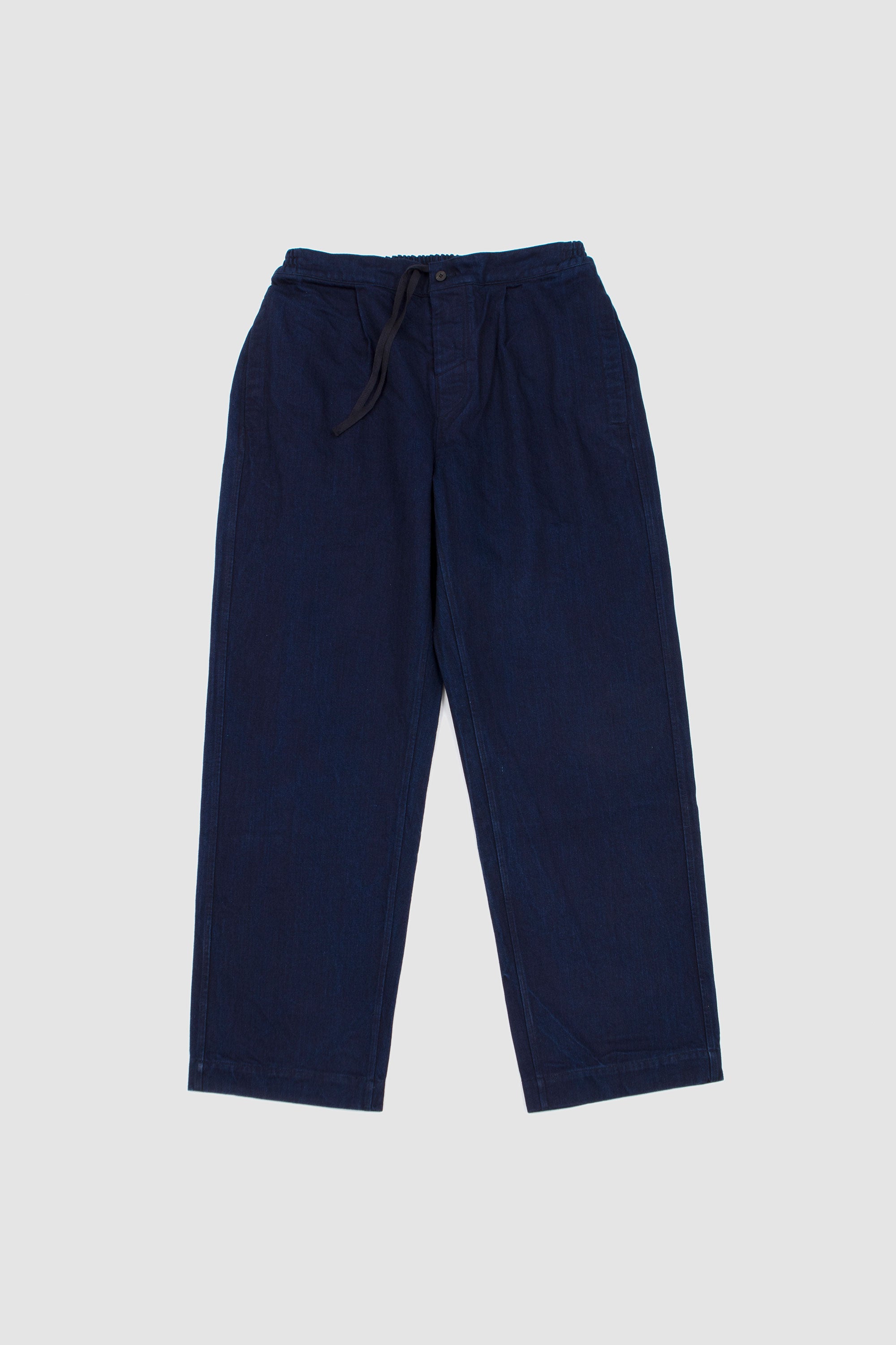 Double Face Denim Cotton Painter Pants Blue