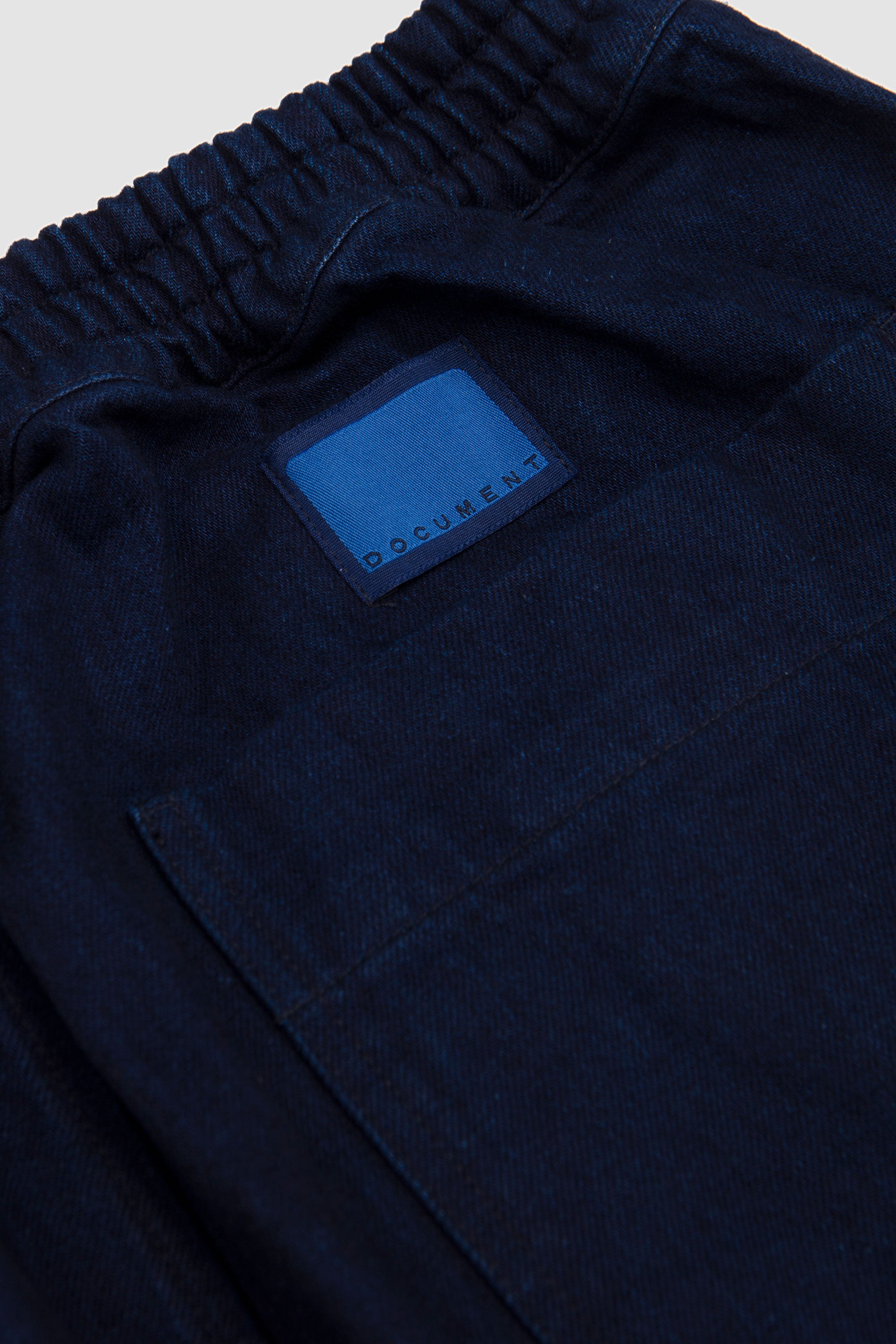 Double Face Denim Cotton Painter Pants Blue