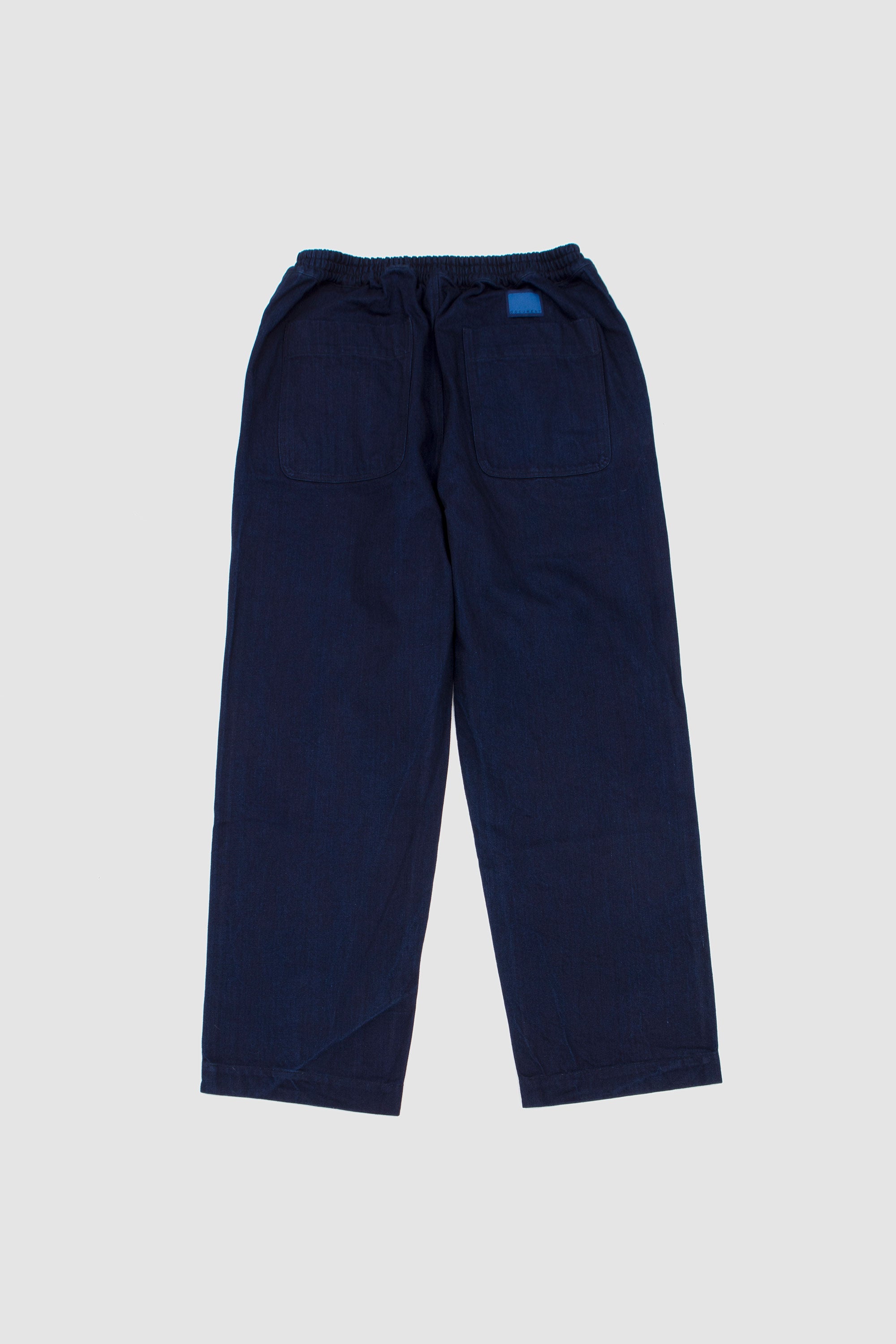 Double Face Denim Cotton Painter Pants Blue_4