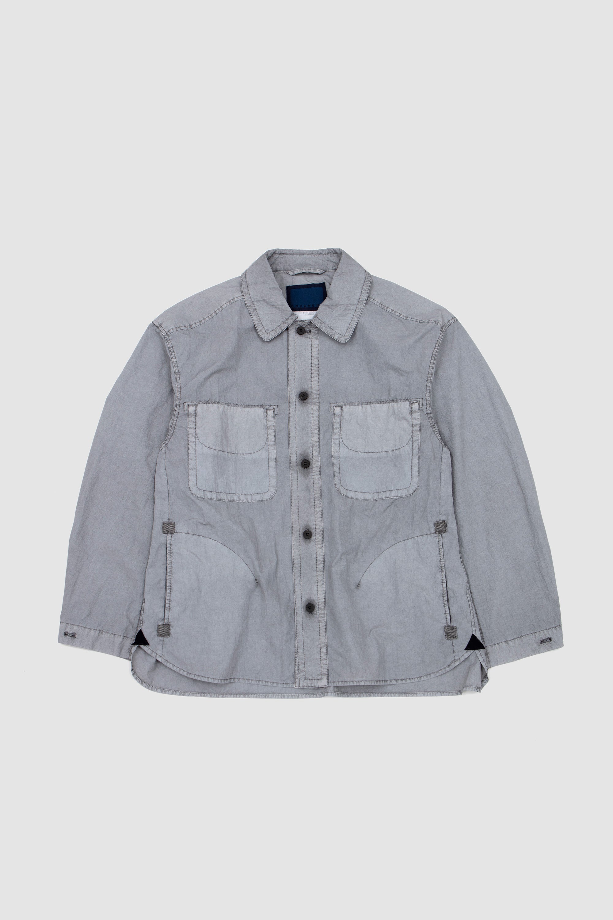 Garment Dyed Typewriter Set Up Shirt Grey_1