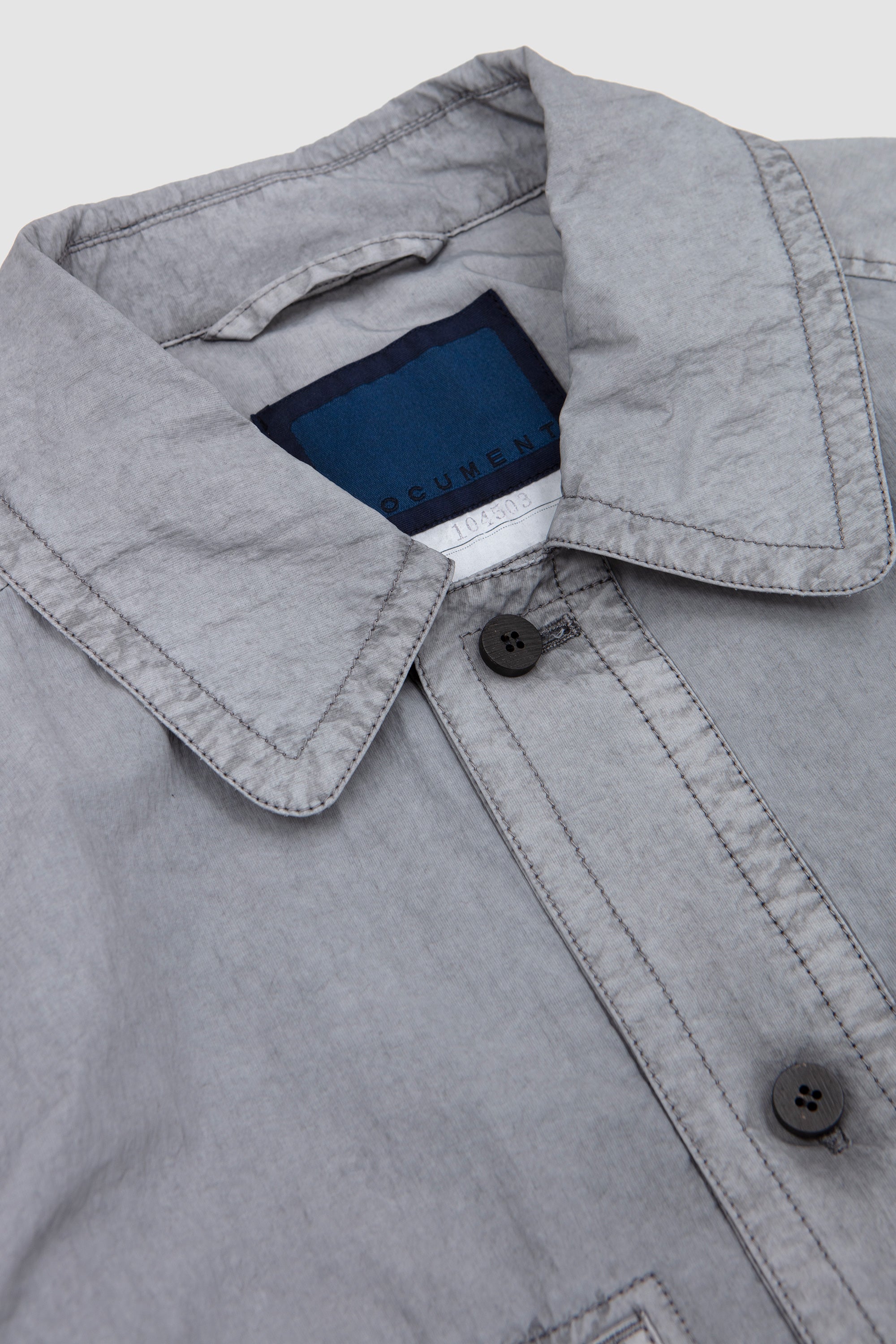 Garment Dyed Typewriter Set Up Shirt Grey