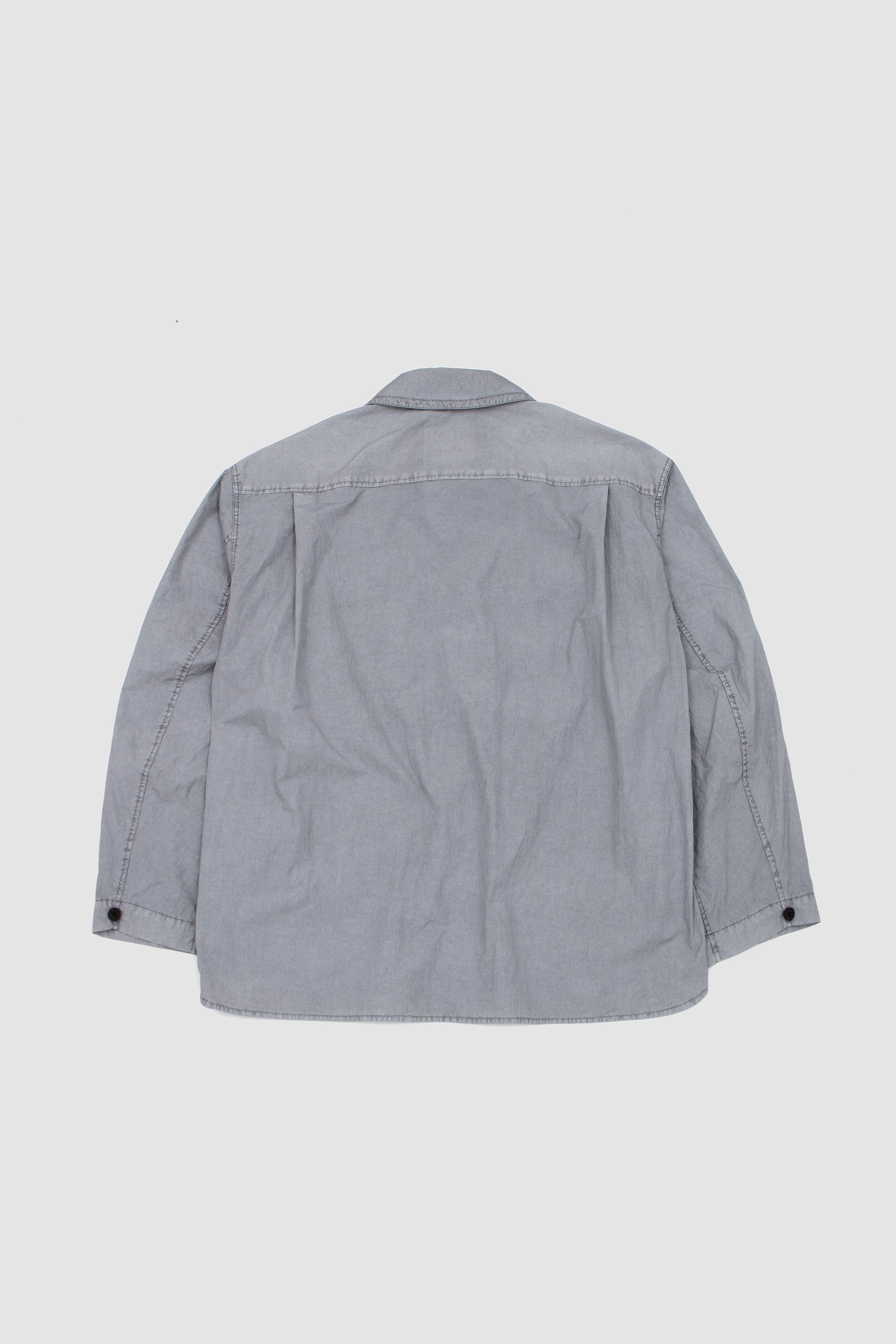 Garment Dyed Typewriter Set Up Shirt Grey_4
