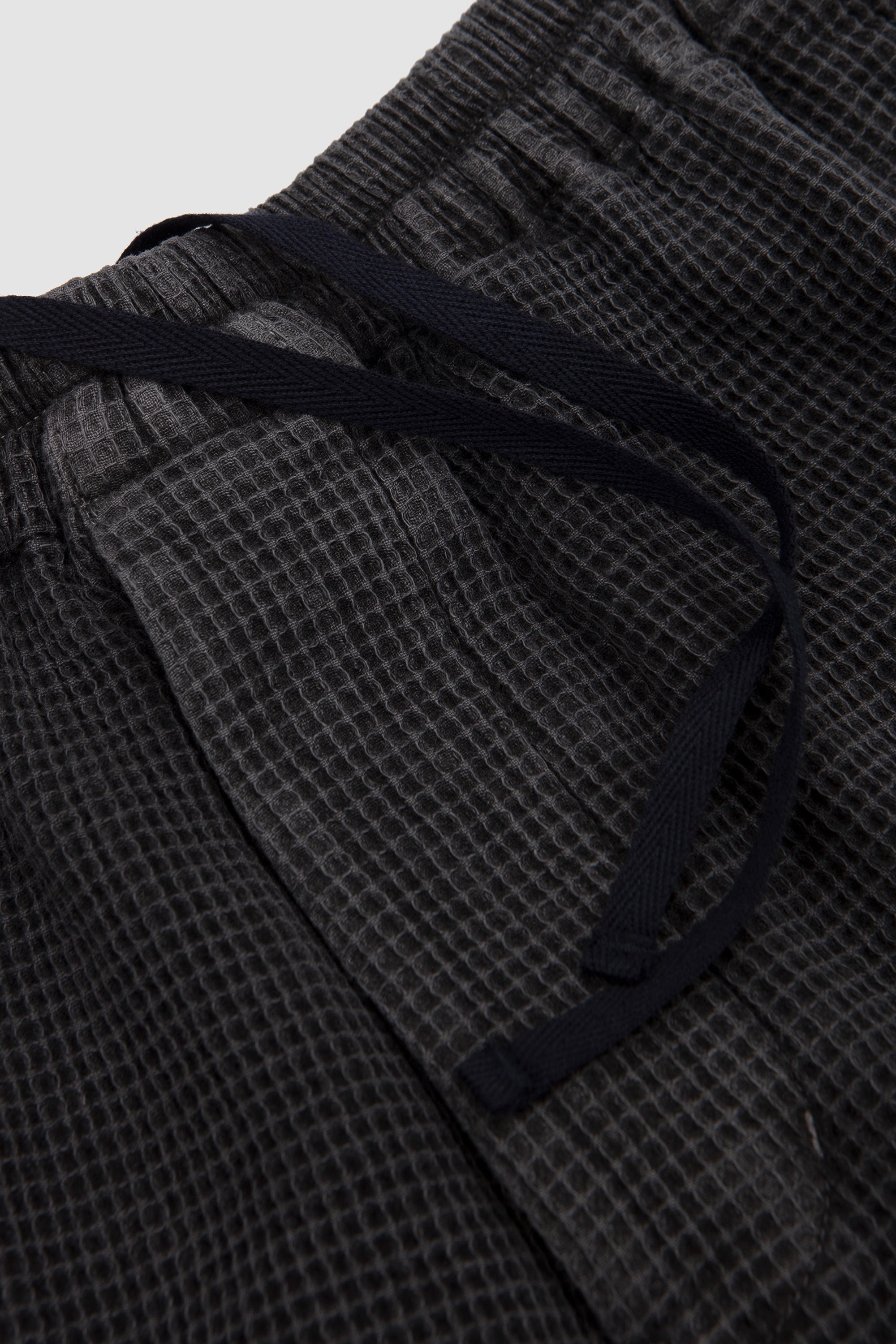 Garment Dyed Waffle Cotton Summer Shorts Grey