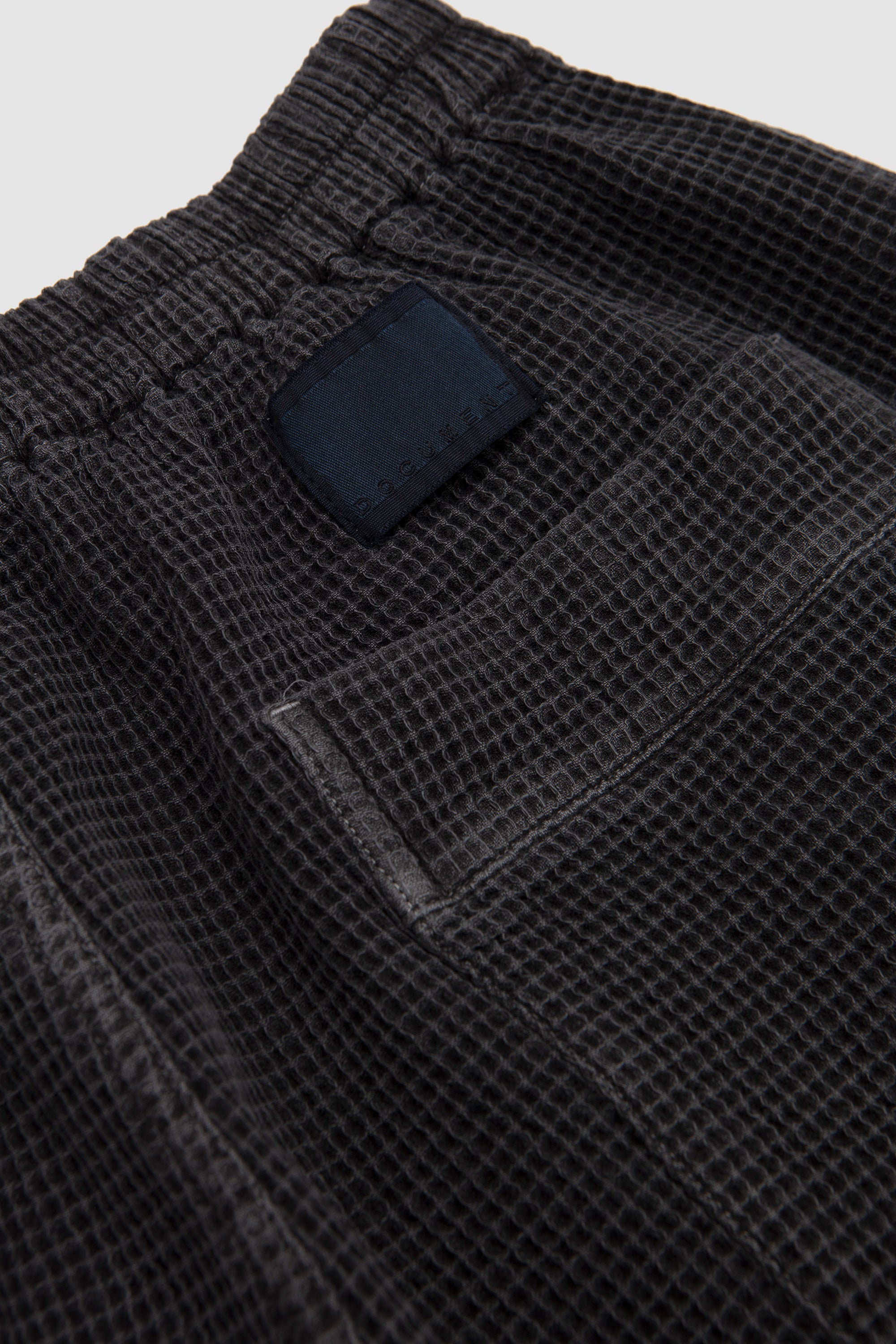 Garment Dyed Waffle Cotton Summer Shorts Grey