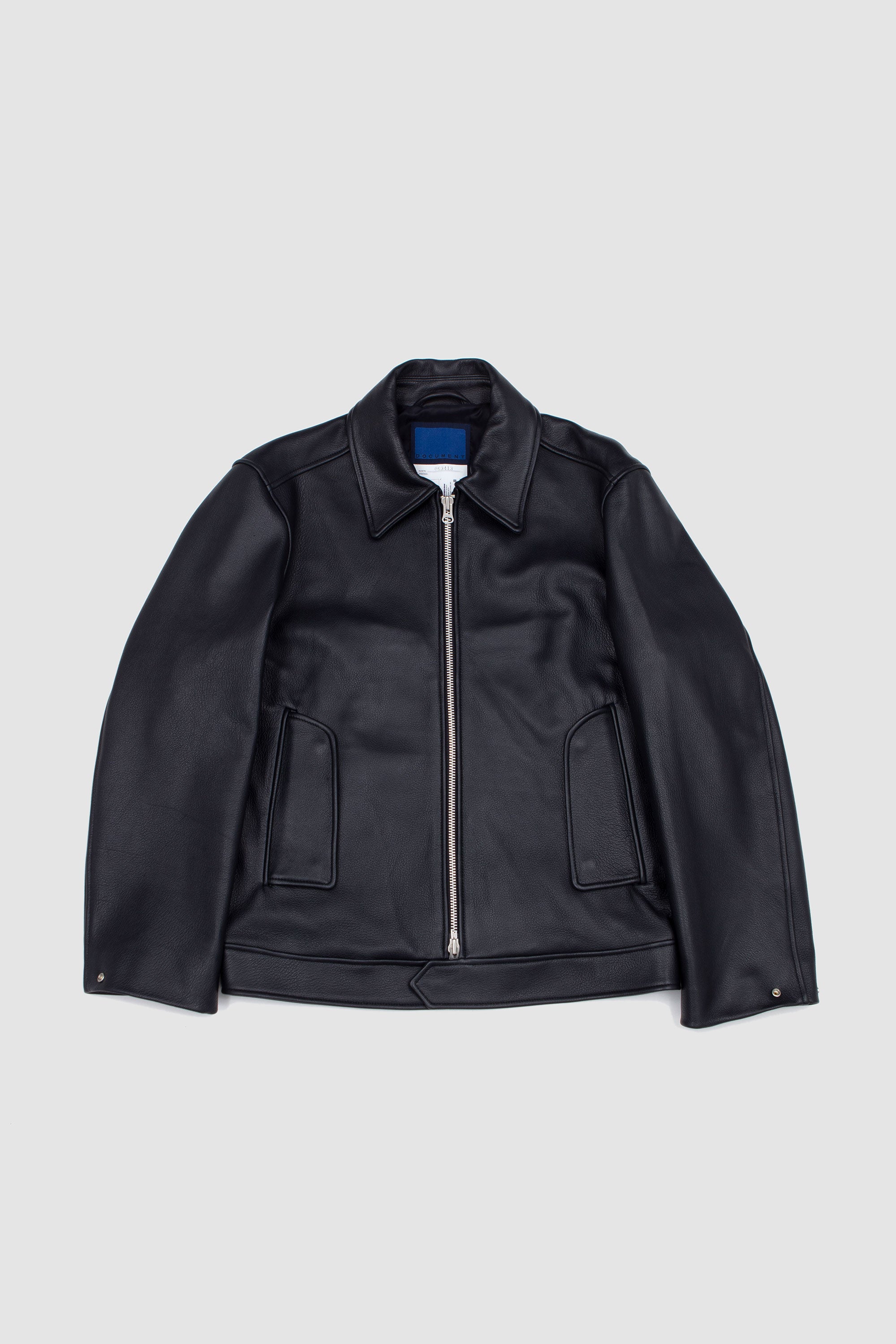 Goatskin Harrington Jacket Navy_1