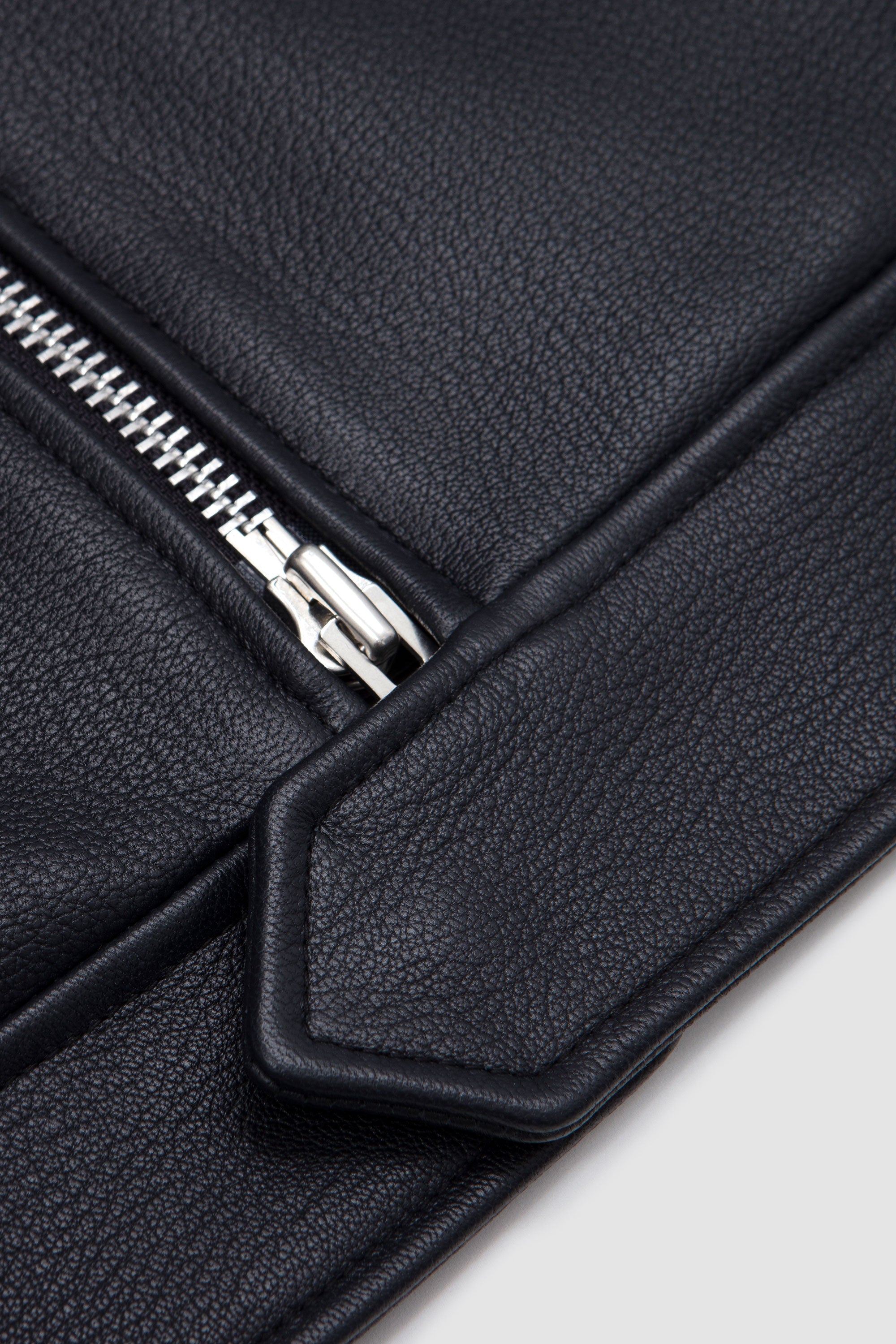 Goatskin Harrington Jacket Navy