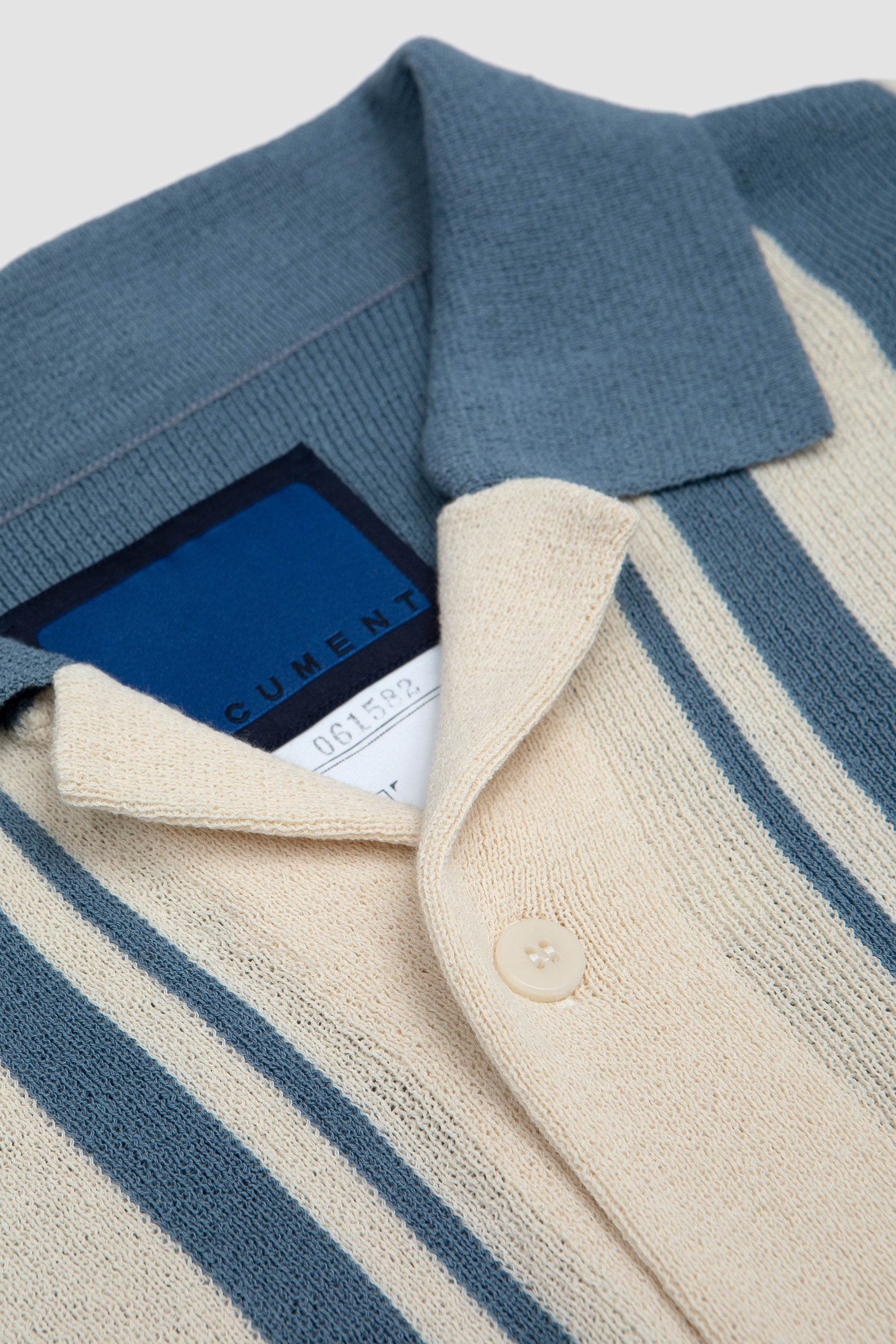 Intarsia Knitting Stripe Sweater Blue