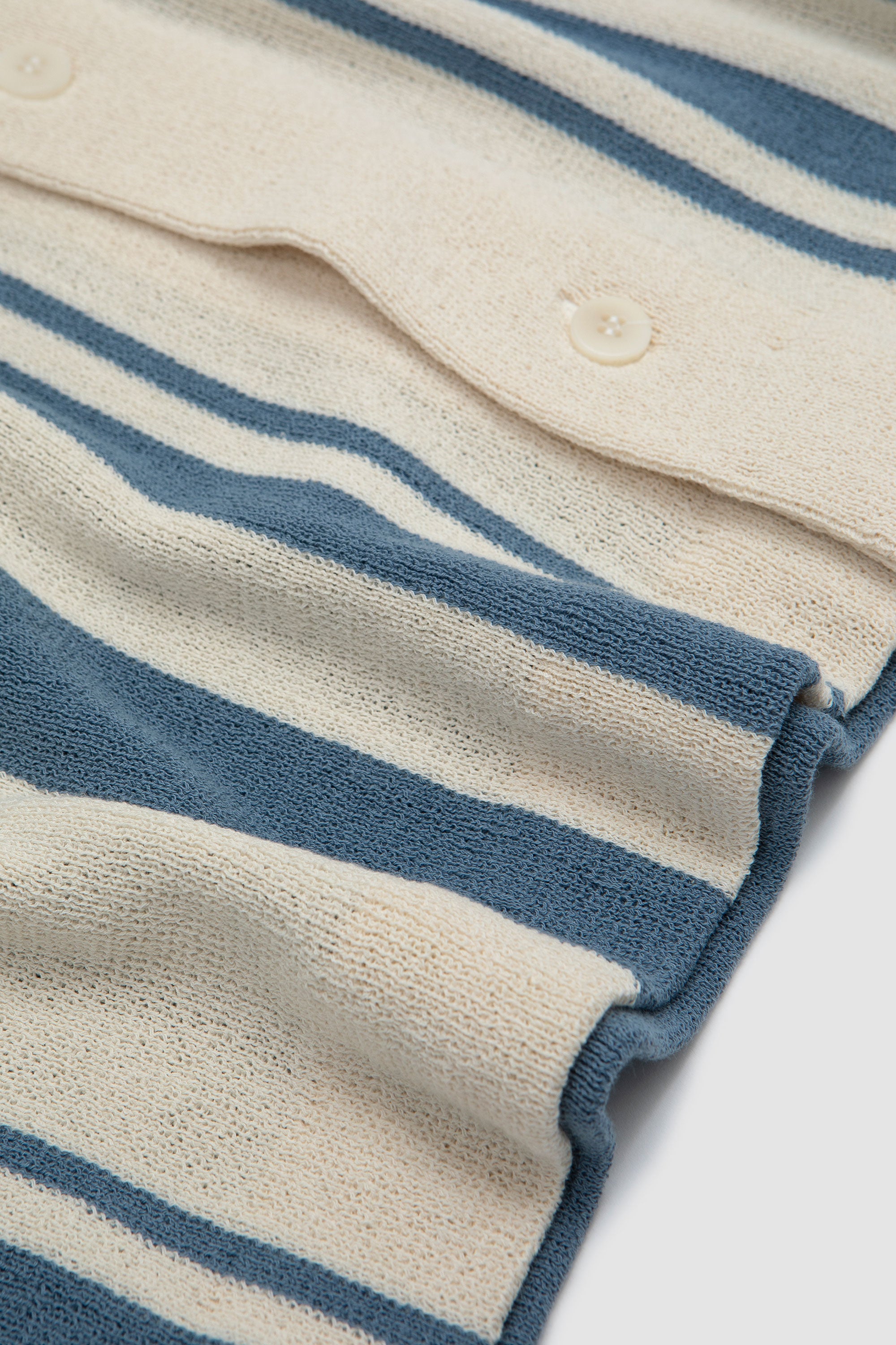 Intarsia Knitting Stripe Sweater Blue