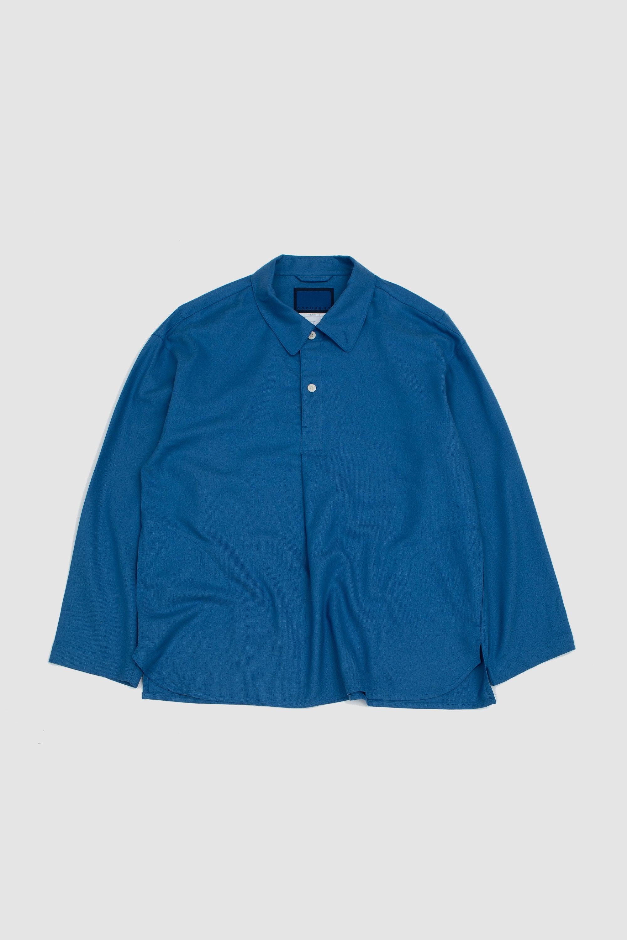 Light Flannel Pullover Shirt Blue_1
