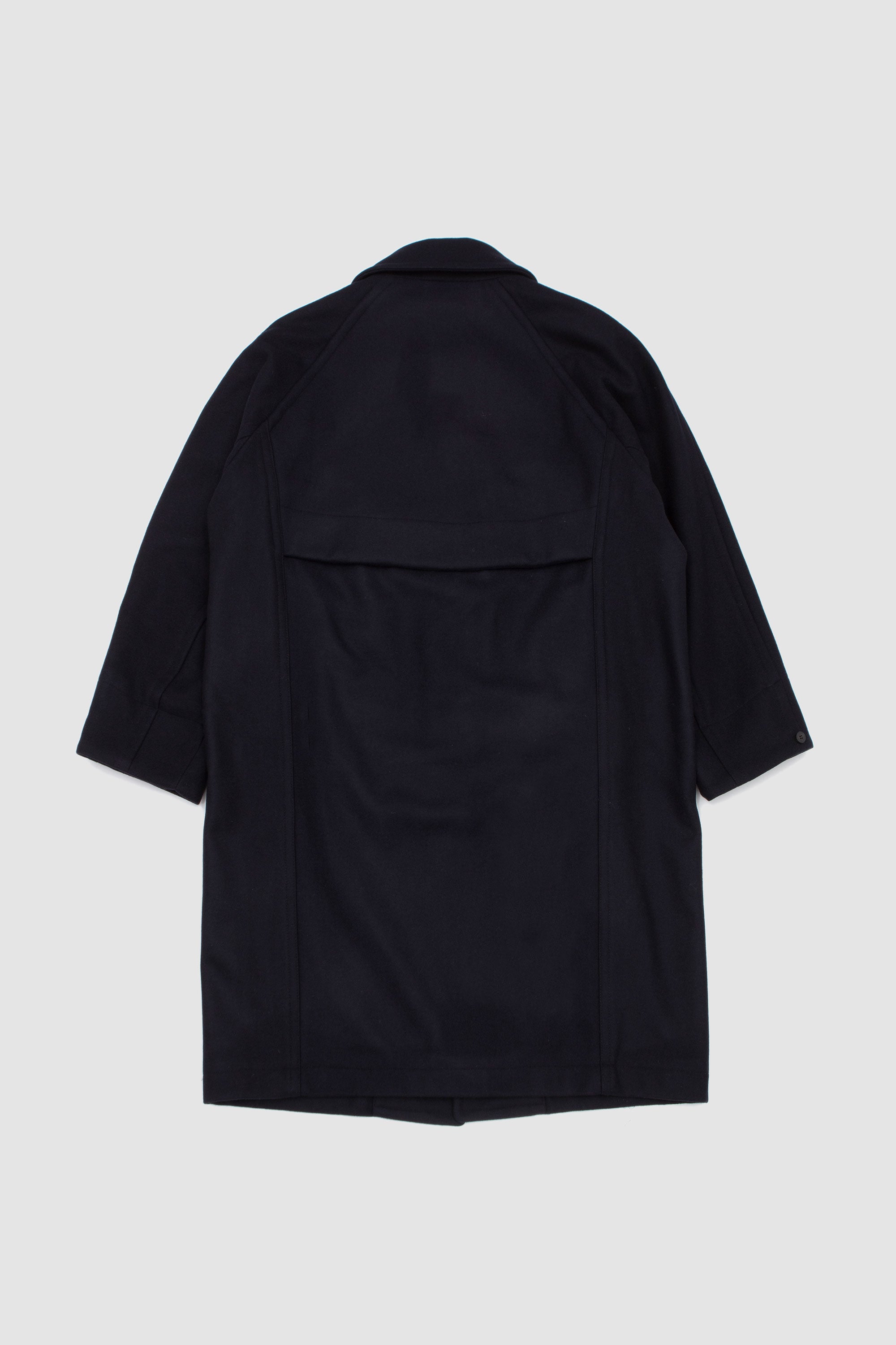 Light Wool Melton Coat Navy_4