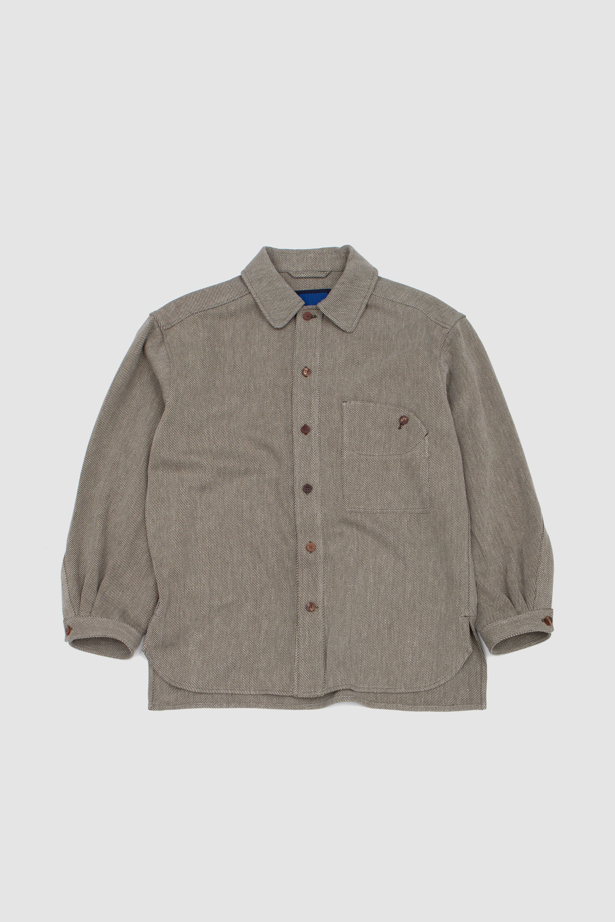 SPORTIVO [Silk broad button down shirt sax blue chambray]