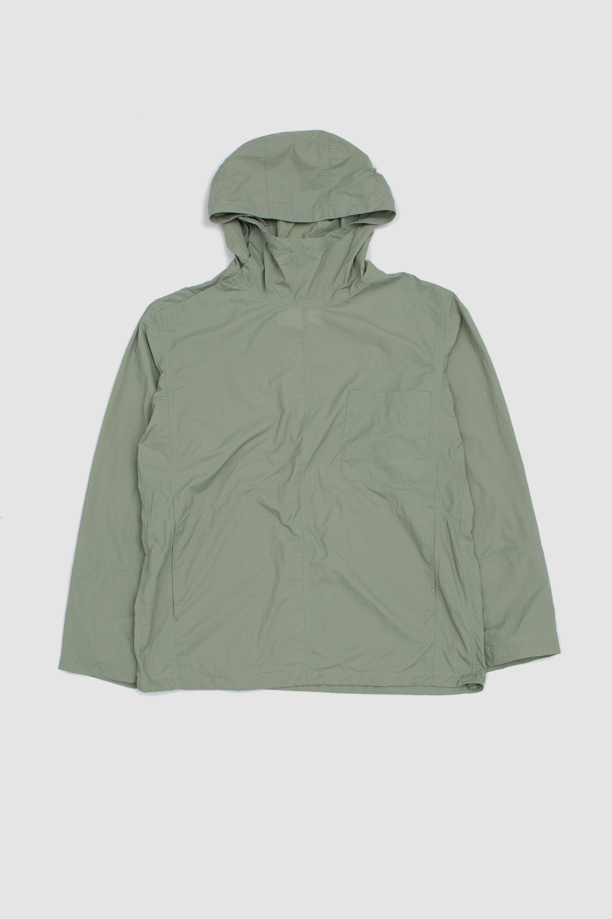 Nylon Hooded Shirting Jacket Olive