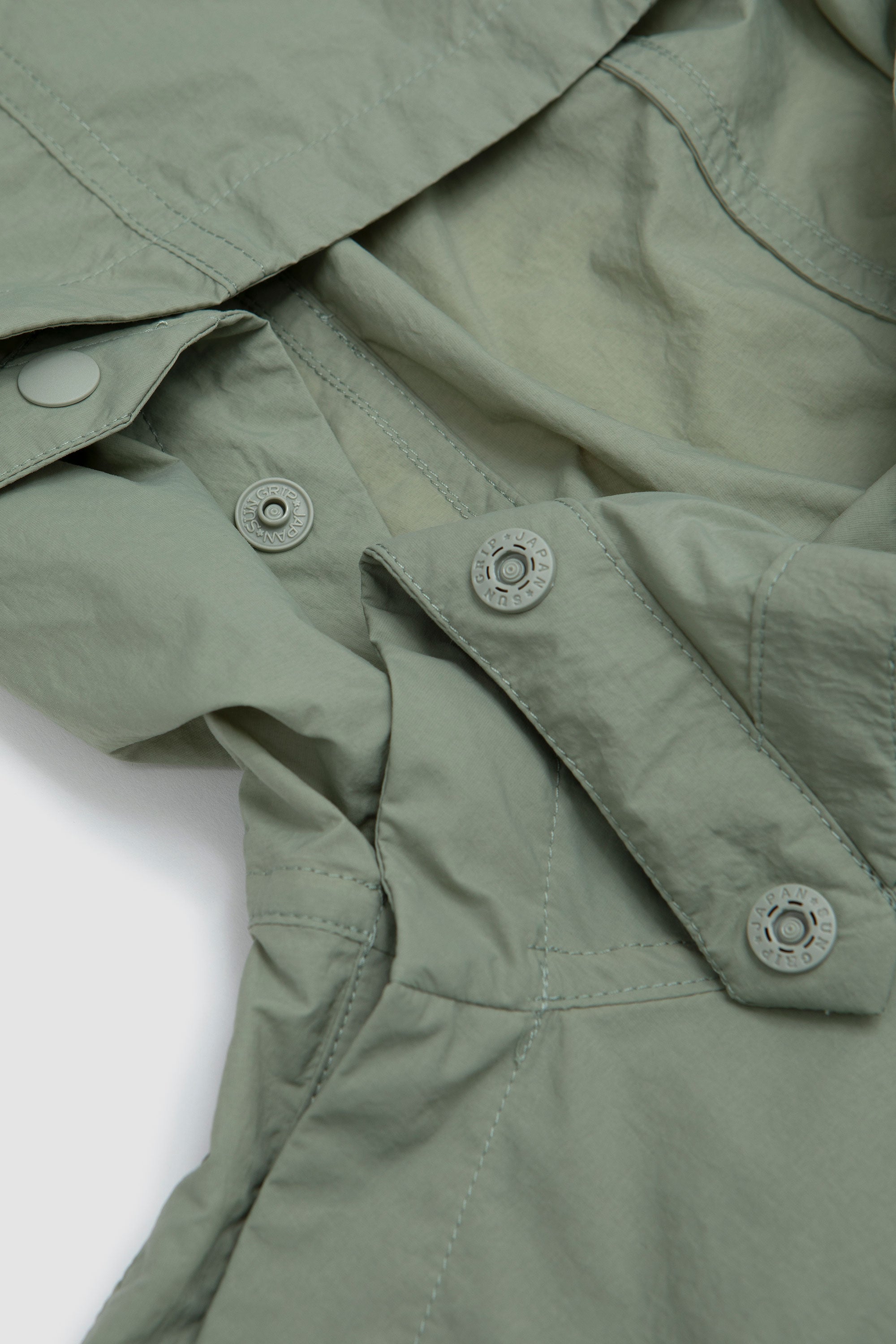 Nylon Hooded Shirting Jacket Olive