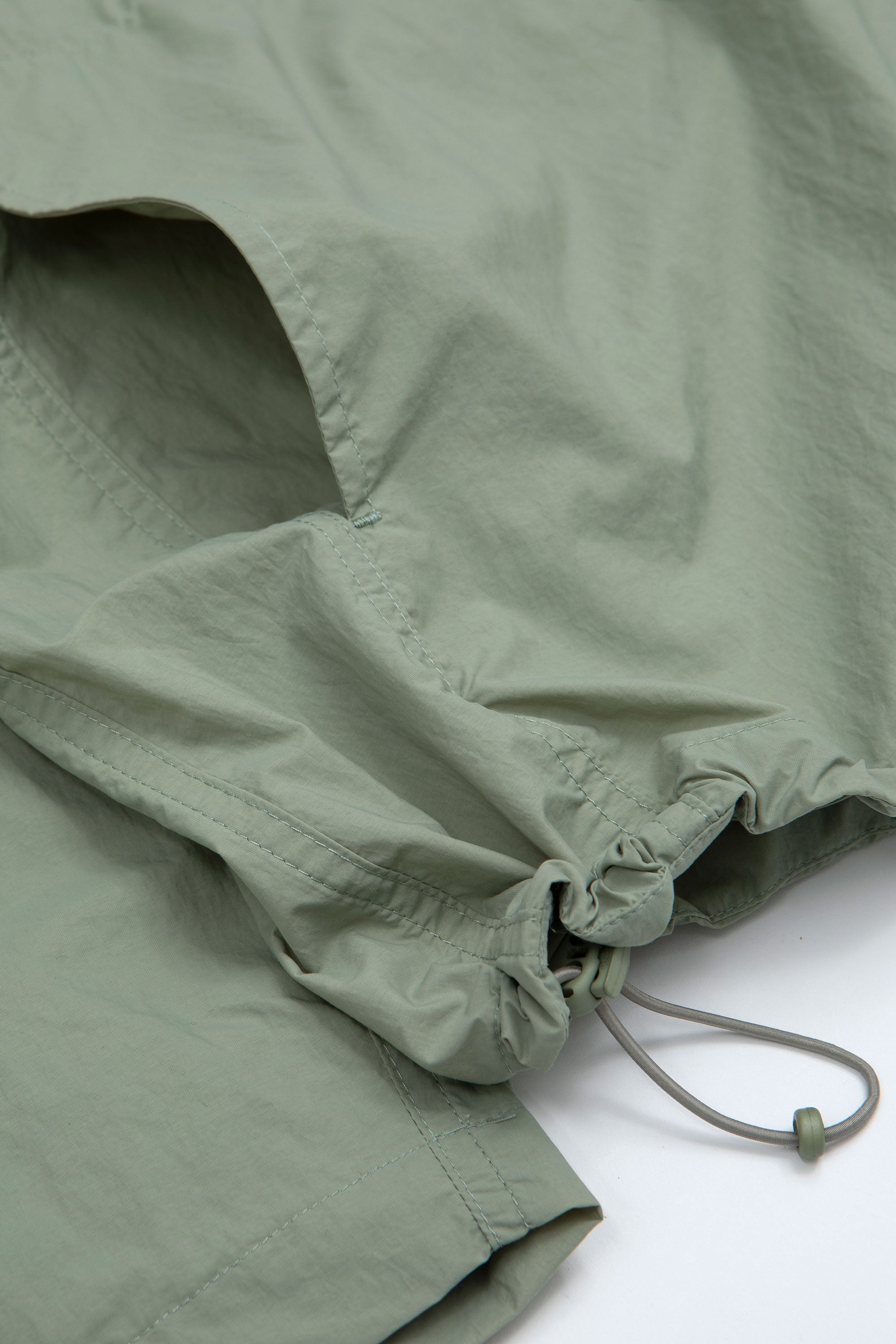 Nylon Hooded Shirting Jacket Olive