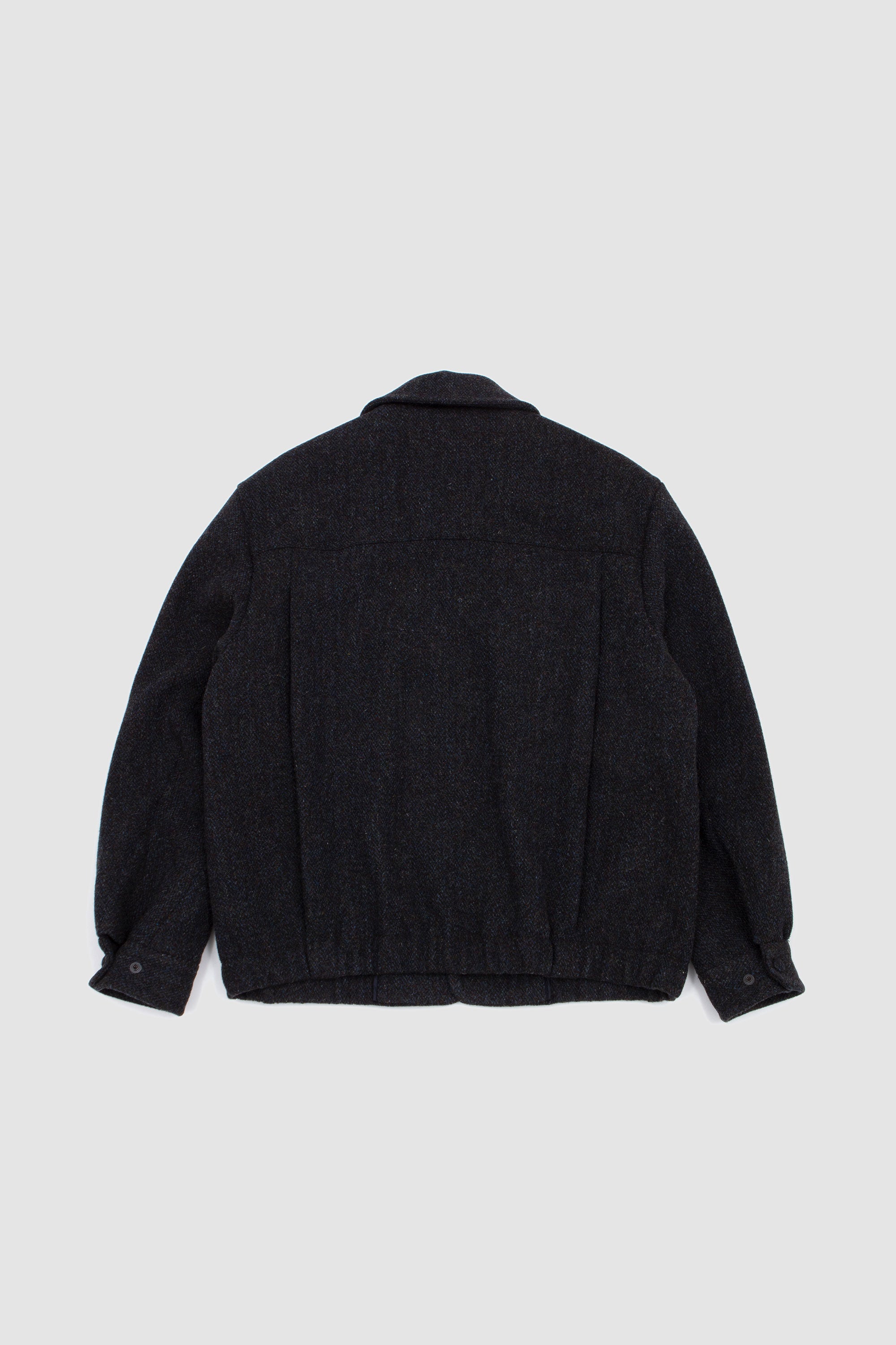 Scotland Wool Tweed CPO Jacket Brown_4