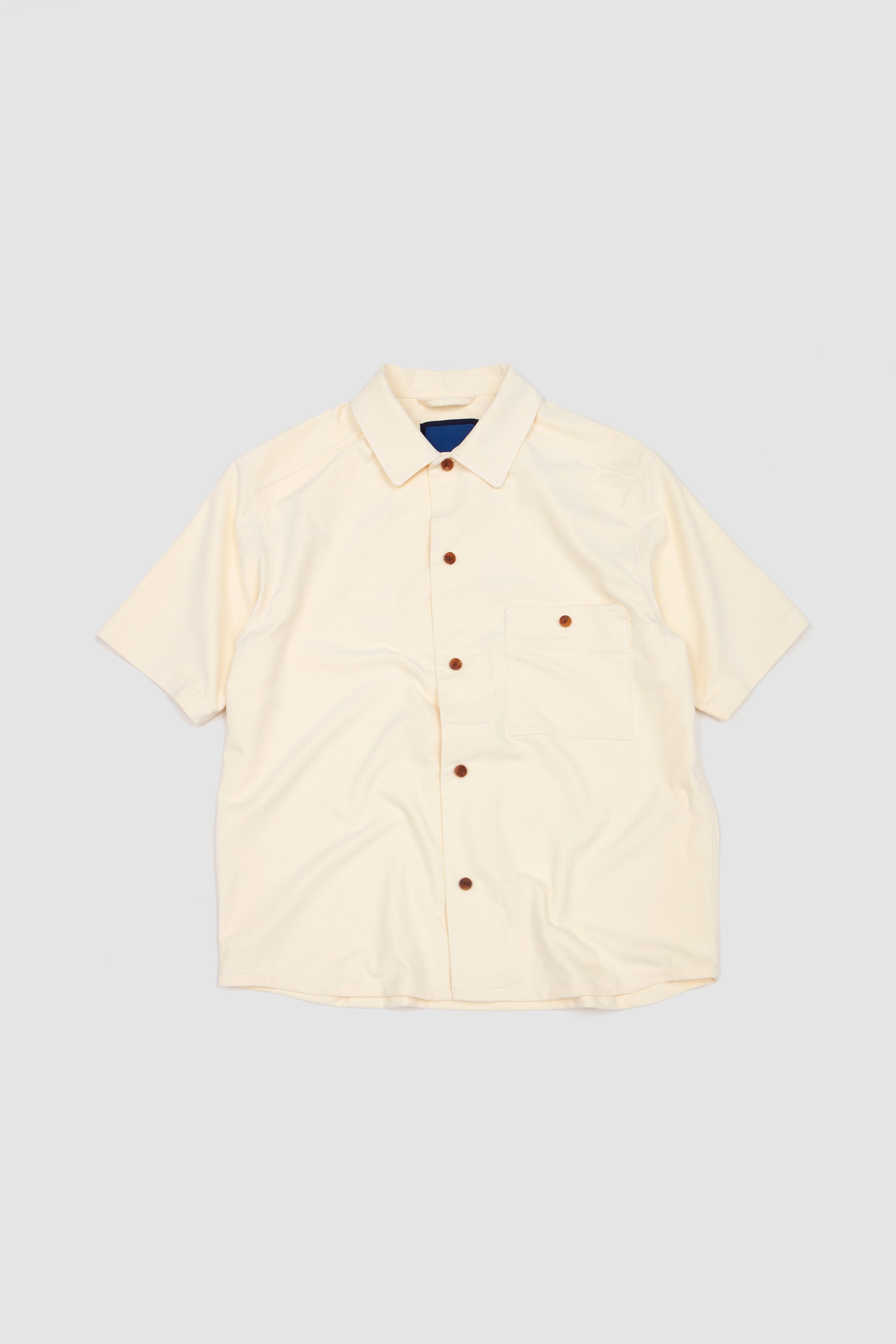 Ultra Suede French Short Sleeve Shirt Ivory