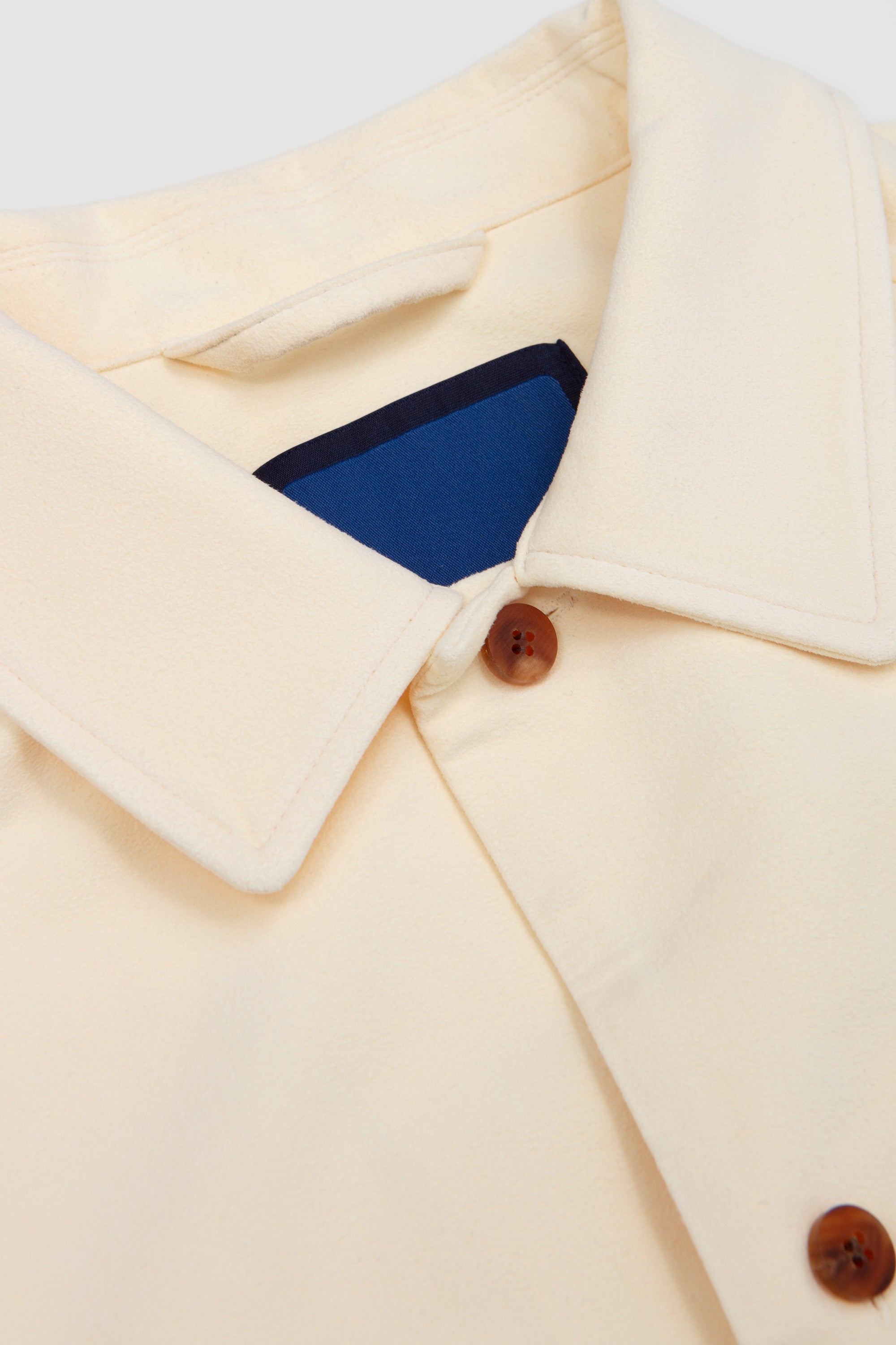 Ultra Suede French Short Sleeve Shirt Ivory