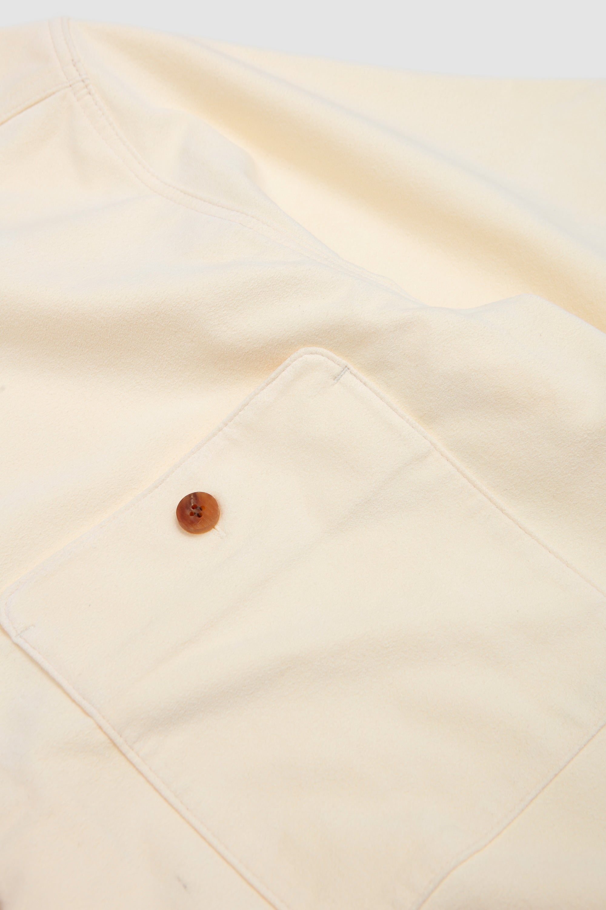Ultra Suede French Short Sleeve Shirt Ivory