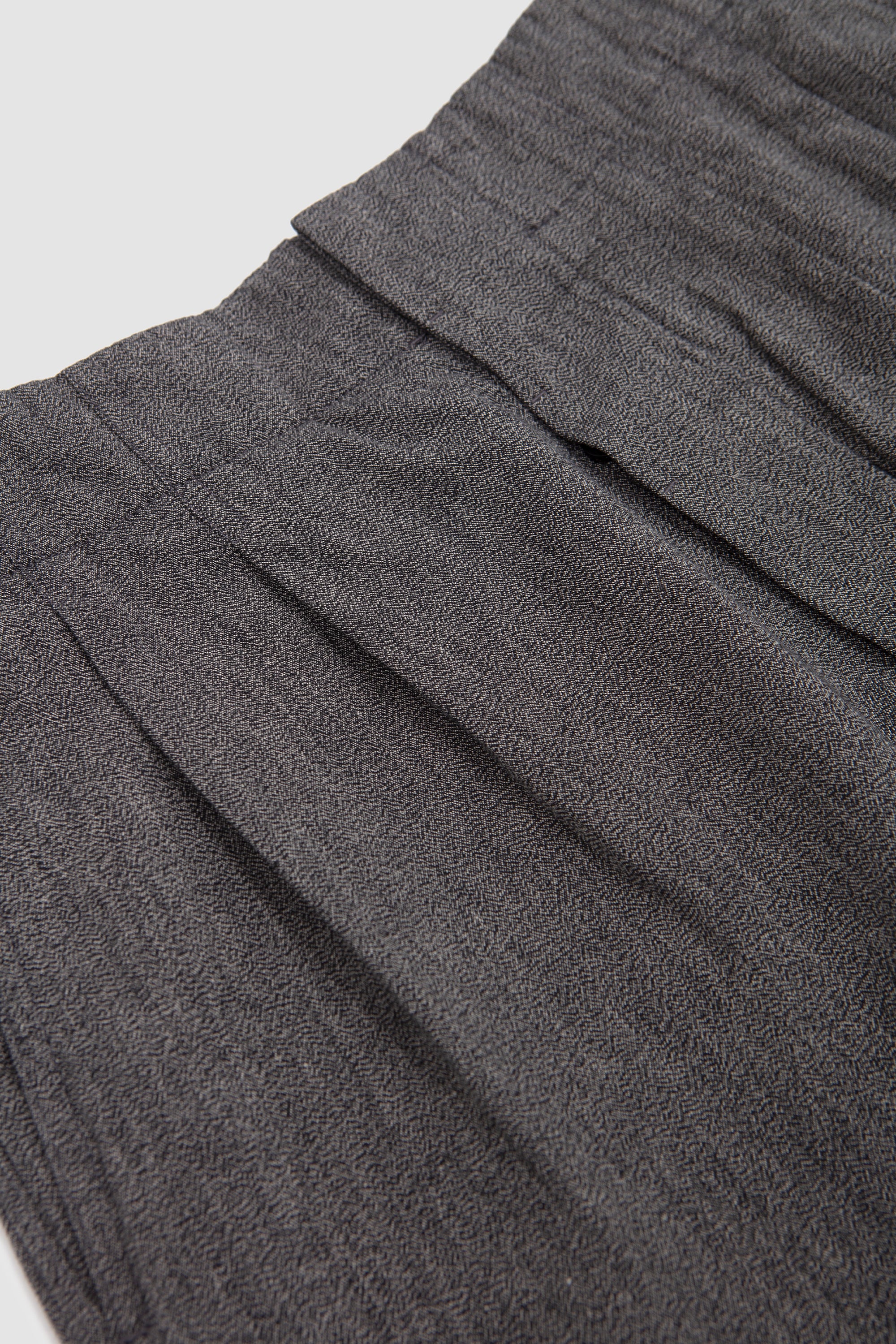 Vintage Chambray Tucked Trousers Grey