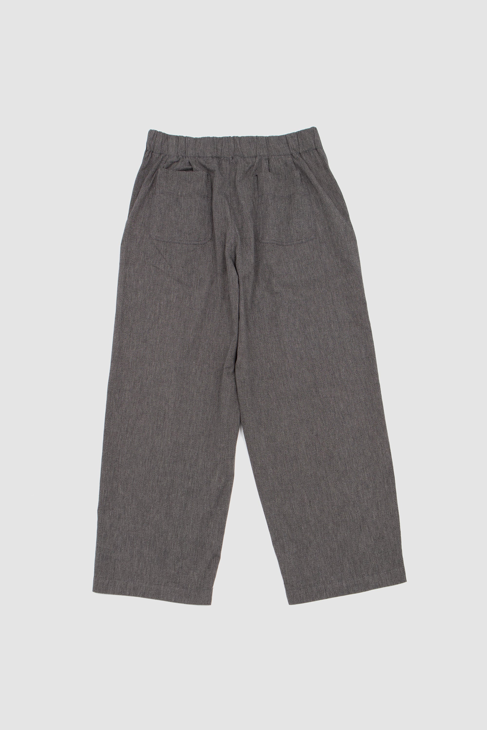 Vintage Chambray Tucked Trousers Grey_4