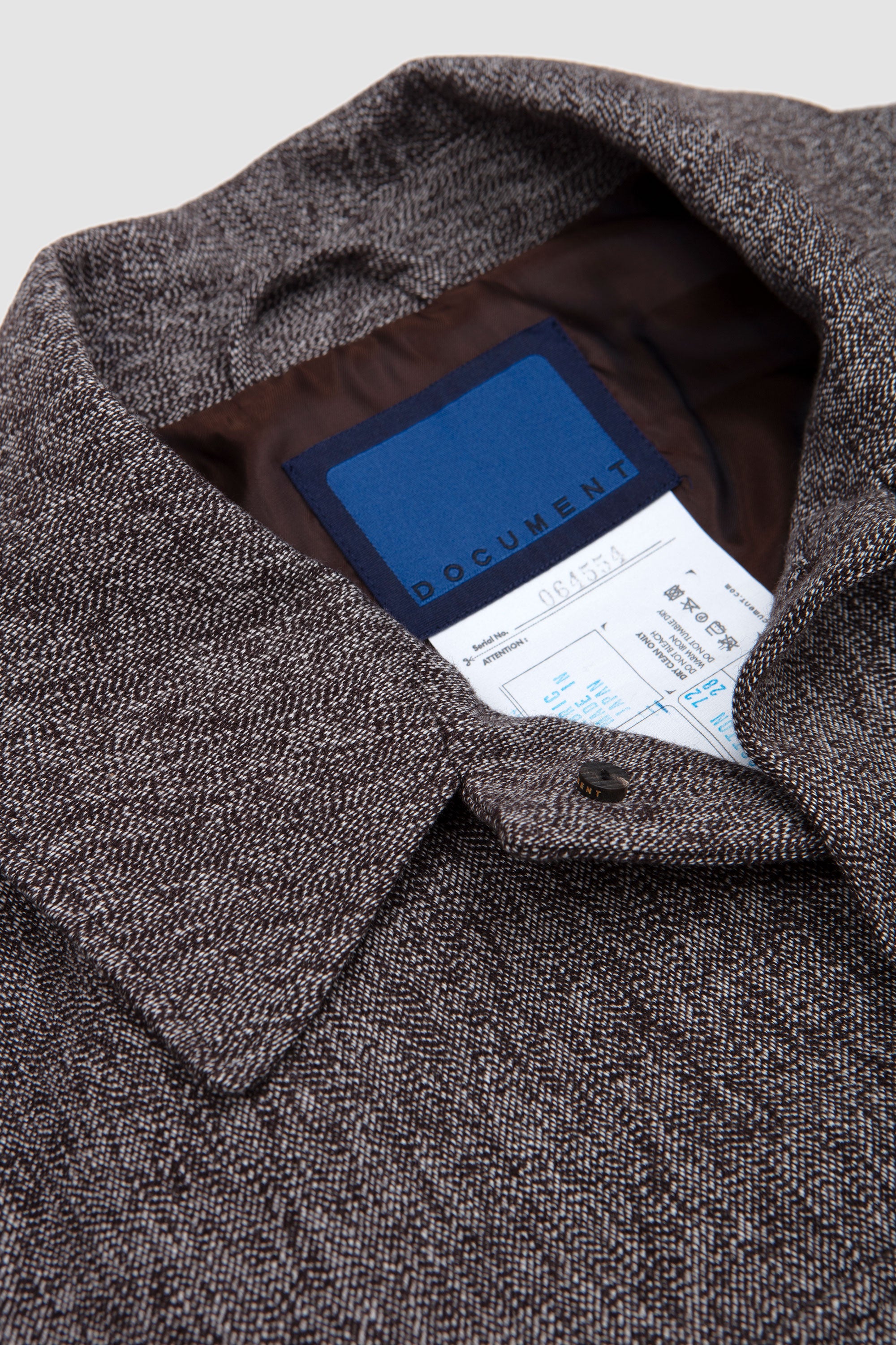 Wool Cotton Denim Field Shirting Jacket Brown