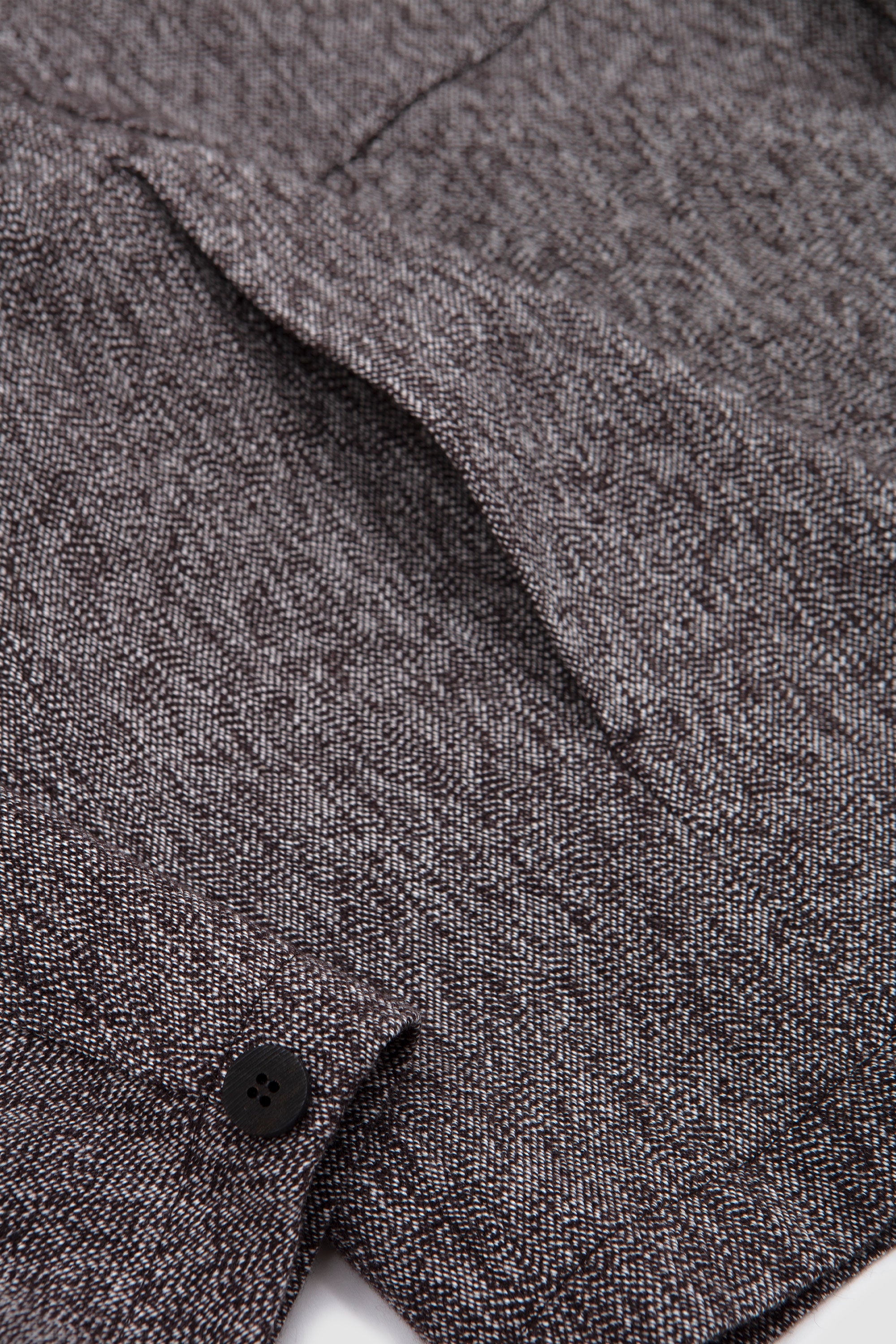 Wool Cotton Denim Field Shirting Jacket Brown