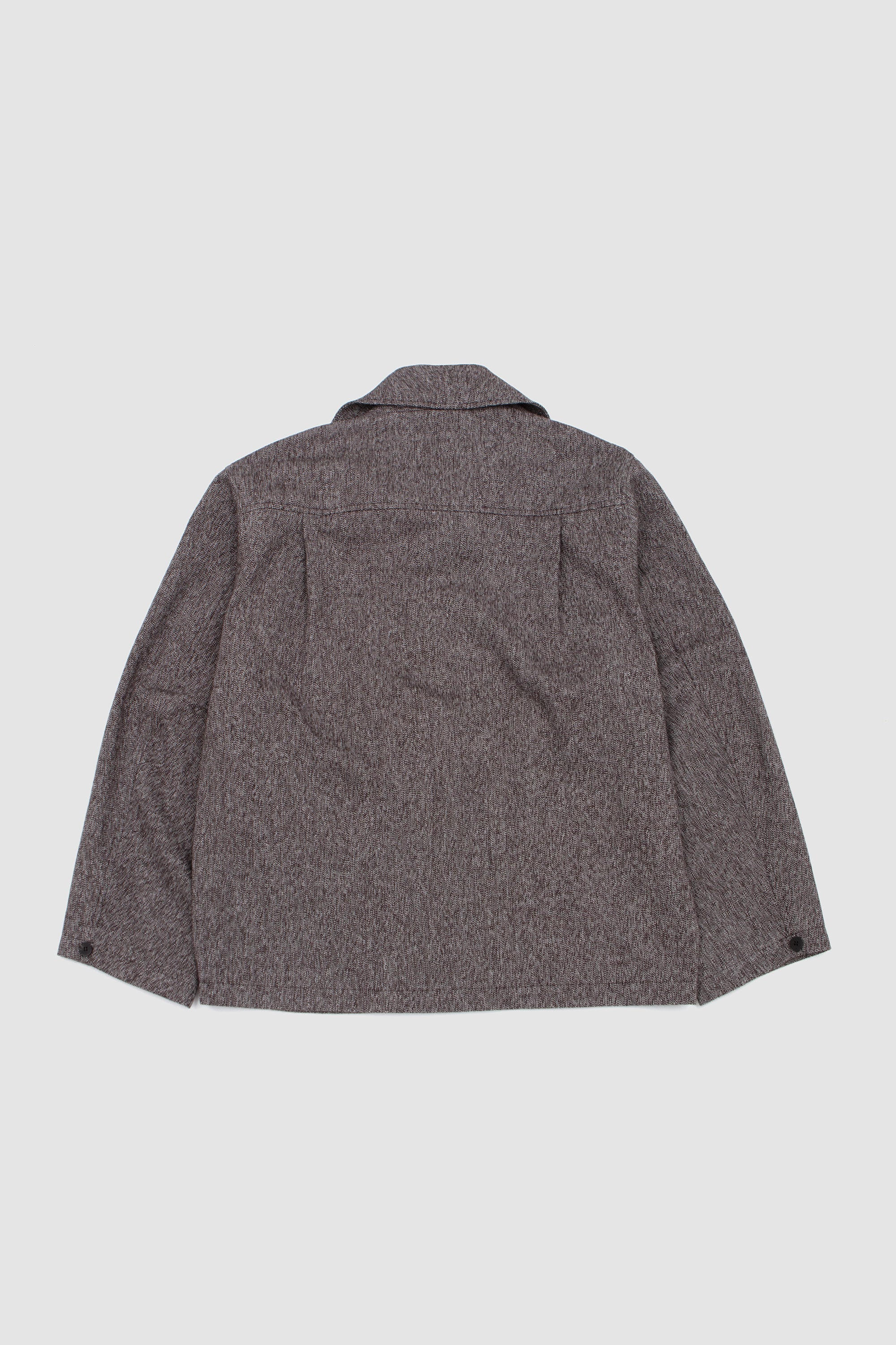 Wool Cotton Denim Field Shirting Jacket Brown_4