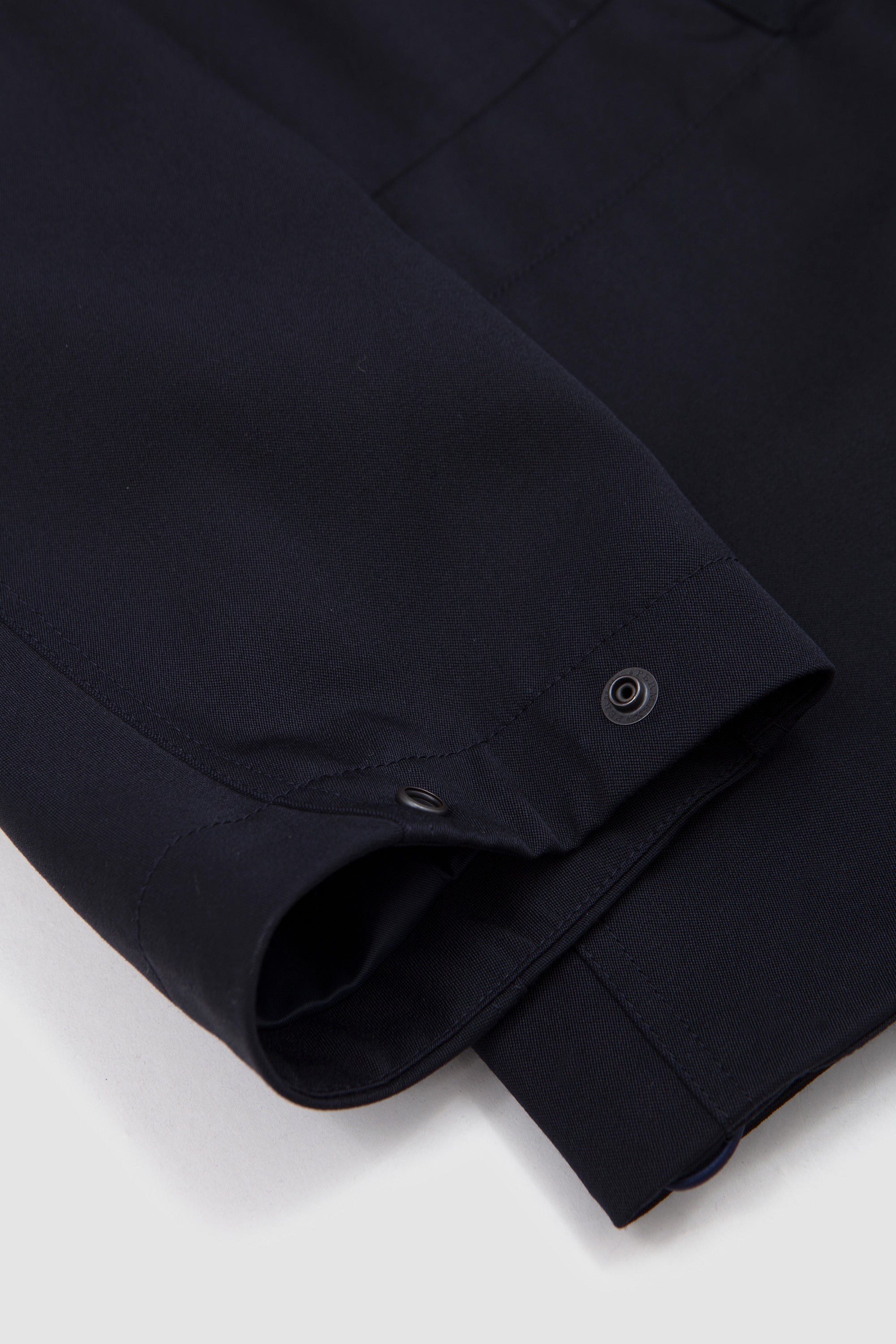 Wool Satin Flight Jacket Navy