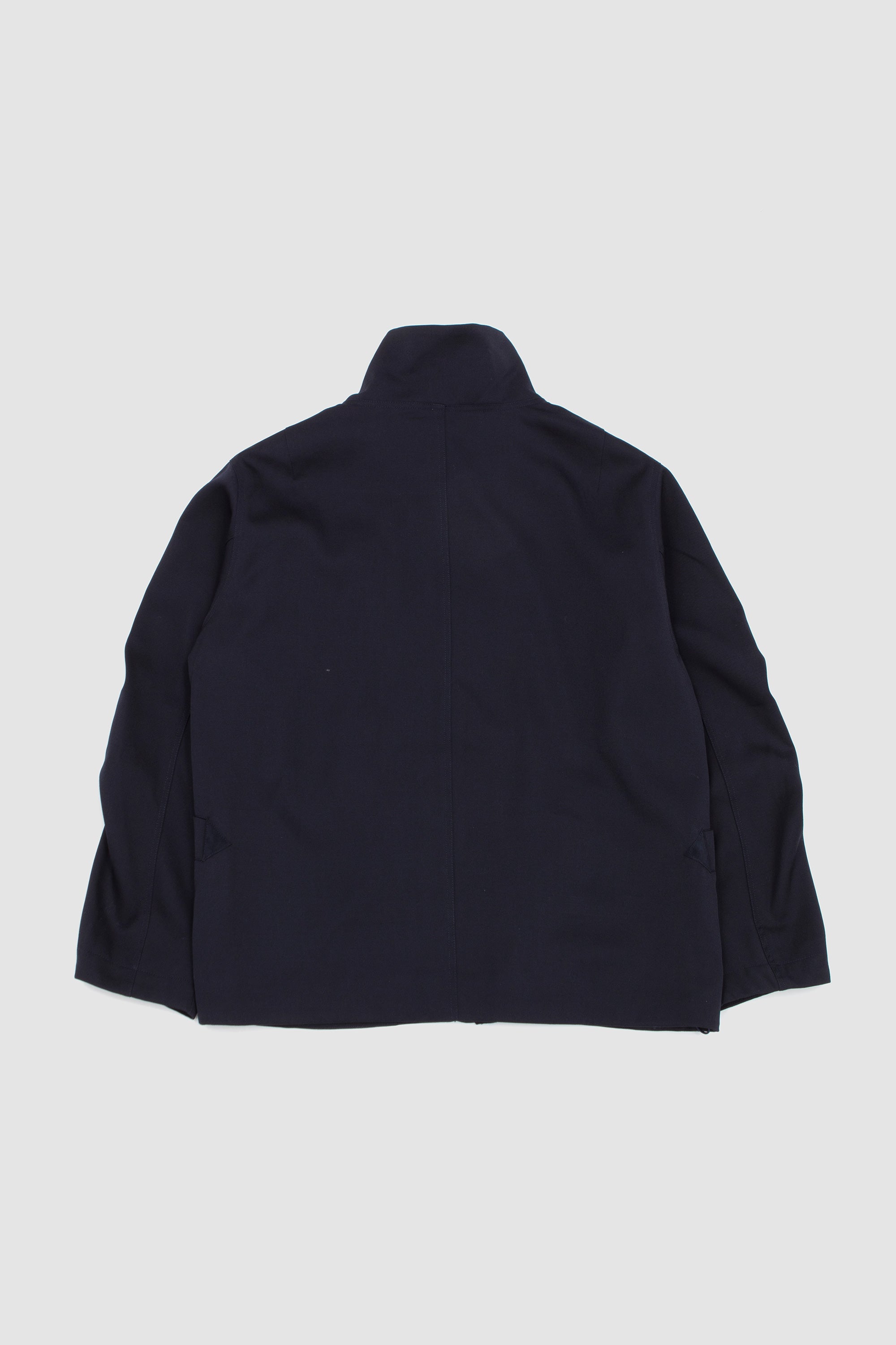 Wool Satin Flight Jacket Navy_4