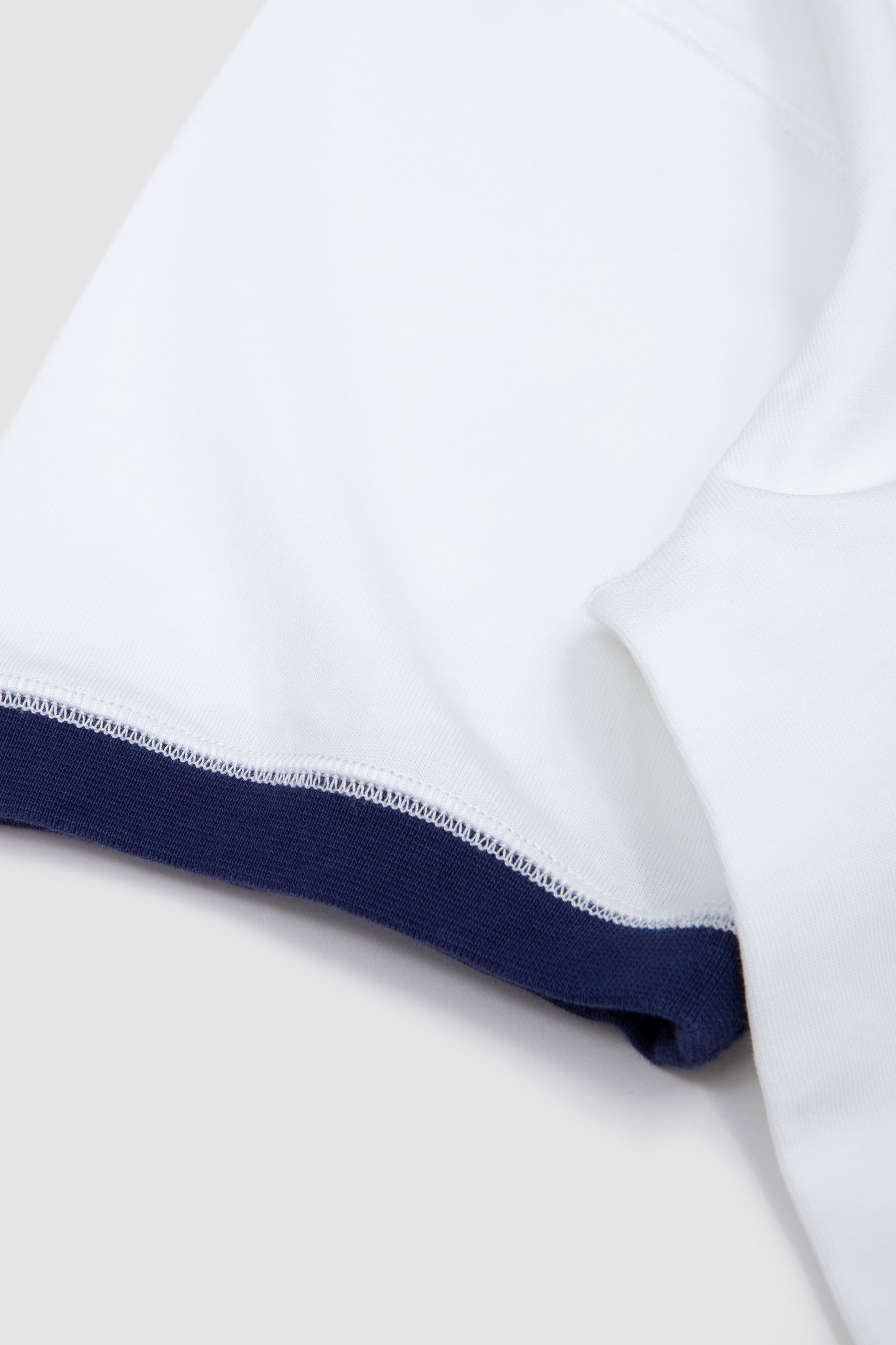 Accent Ringer Tee White/ Navy