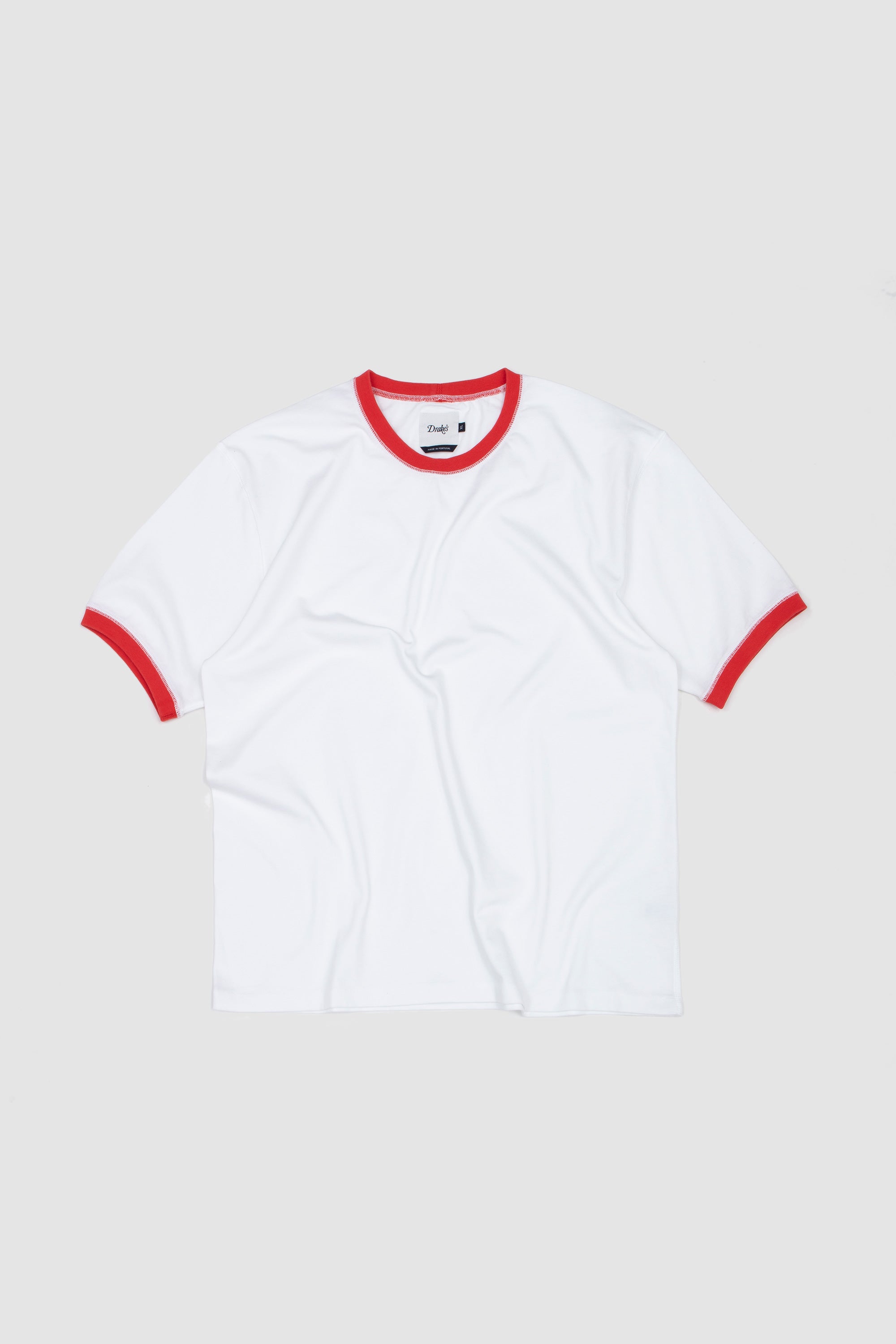 Accent Ringer Tee White/ Orange_1