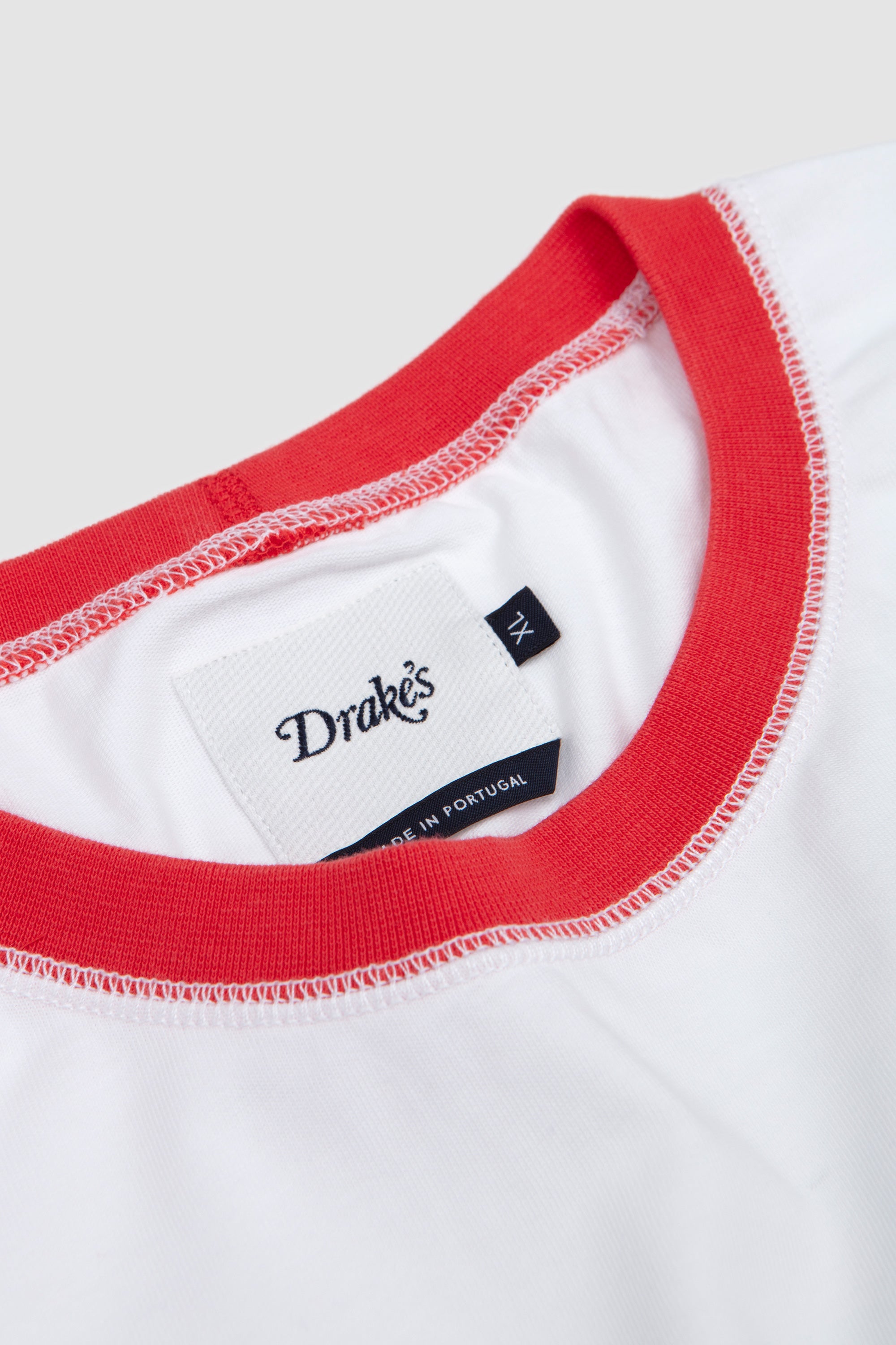 Accent Ringer Tee White/ Orange